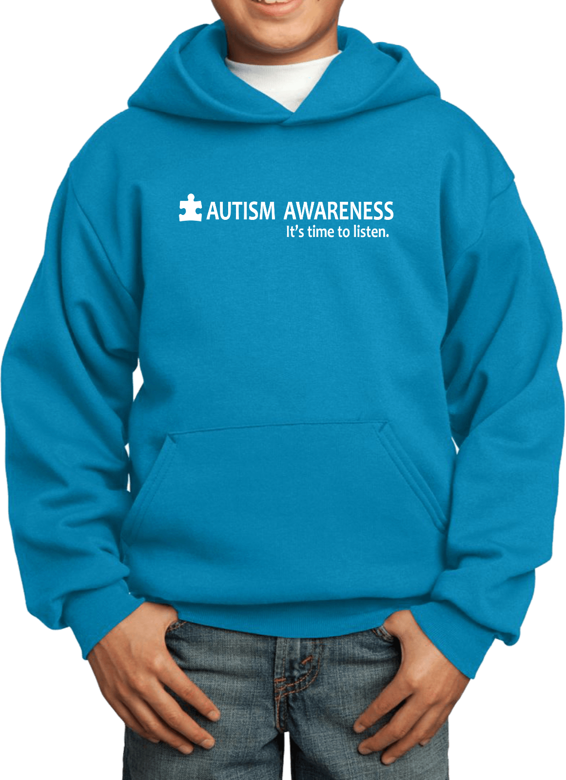 Buy Cool Shirts Autism Awareness Time to Listen Youth Kids Hoodie - Picture 11 of 16