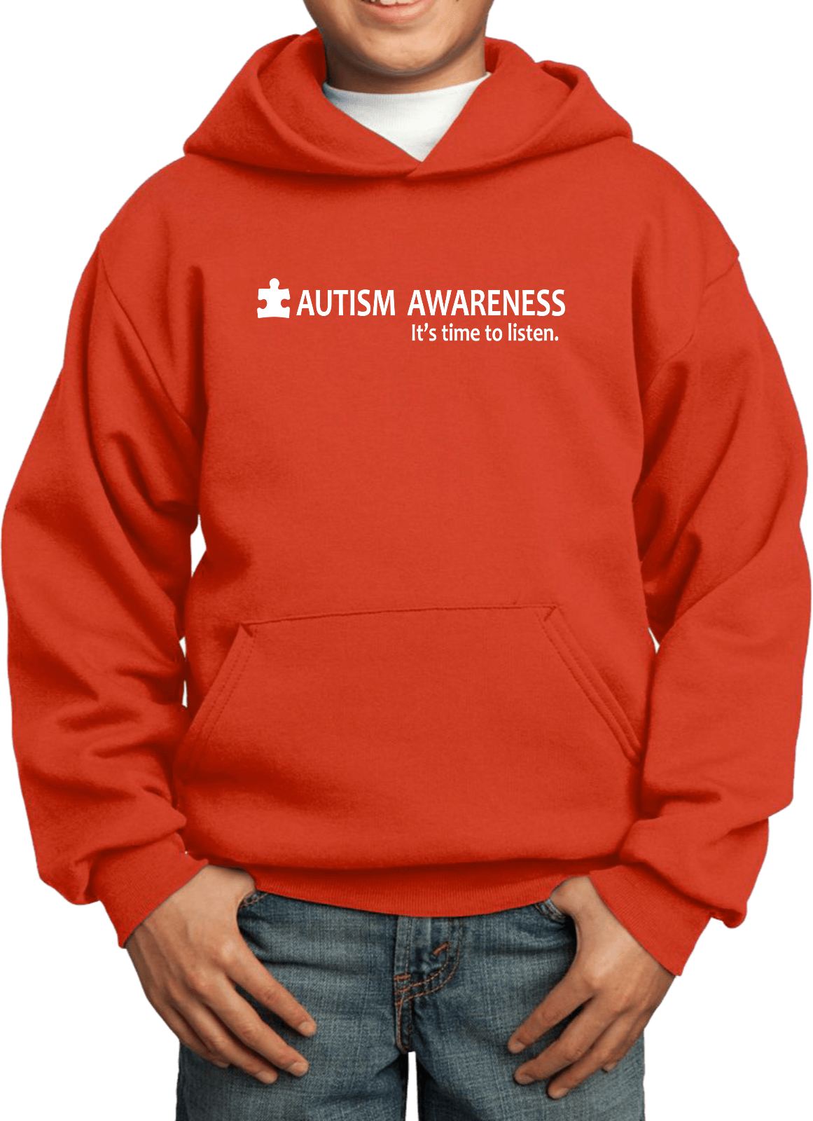 Buy Cool Shirts Autism Awareness Time to Listen Youth Kids Hoodie - Picture 12 of 16