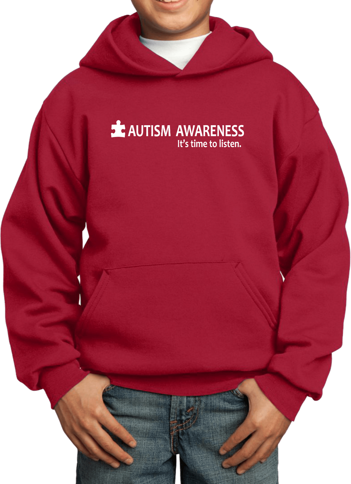 Buy Cool Shirts Autism Awareness Time to Listen Youth Kids Hoodie - Picture 14 of 16
