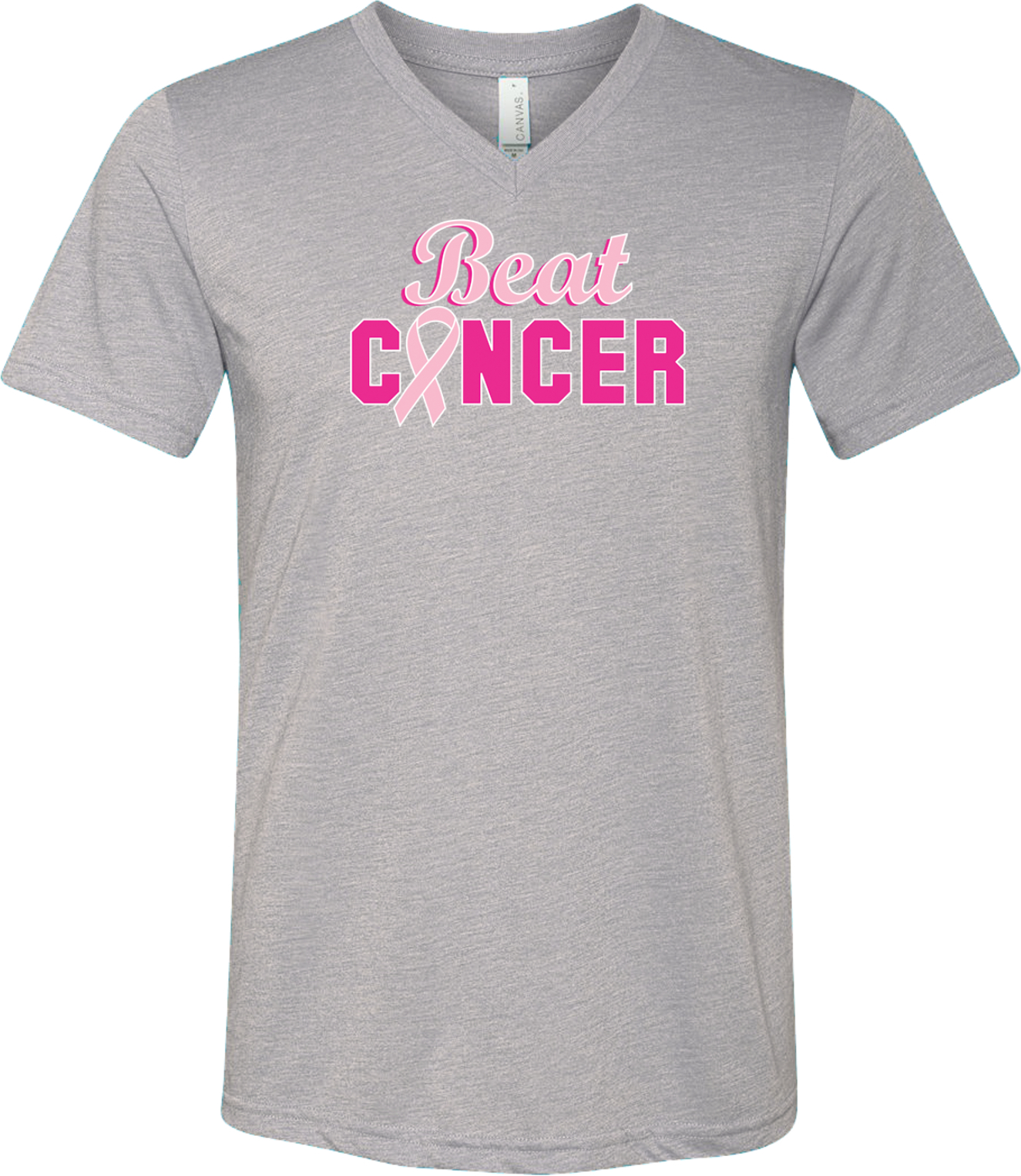 Buy Cool Shirts Breast Cancer T-shirt Beat Cancer Tri Blend V-Neck
