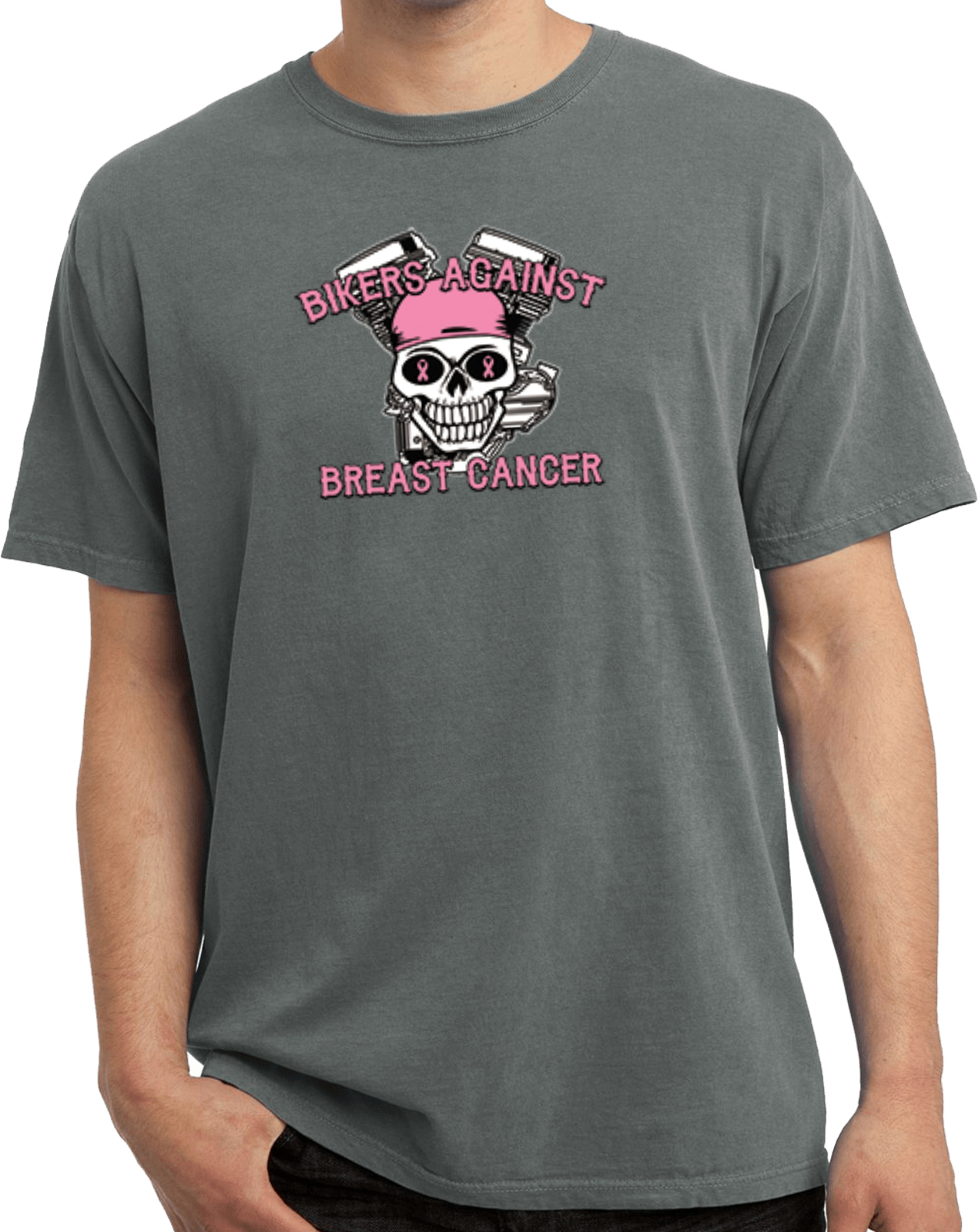 Buy Cool Shirts Breast Cancer Tee Bikers Against Breast Cancer Pigment Dyed