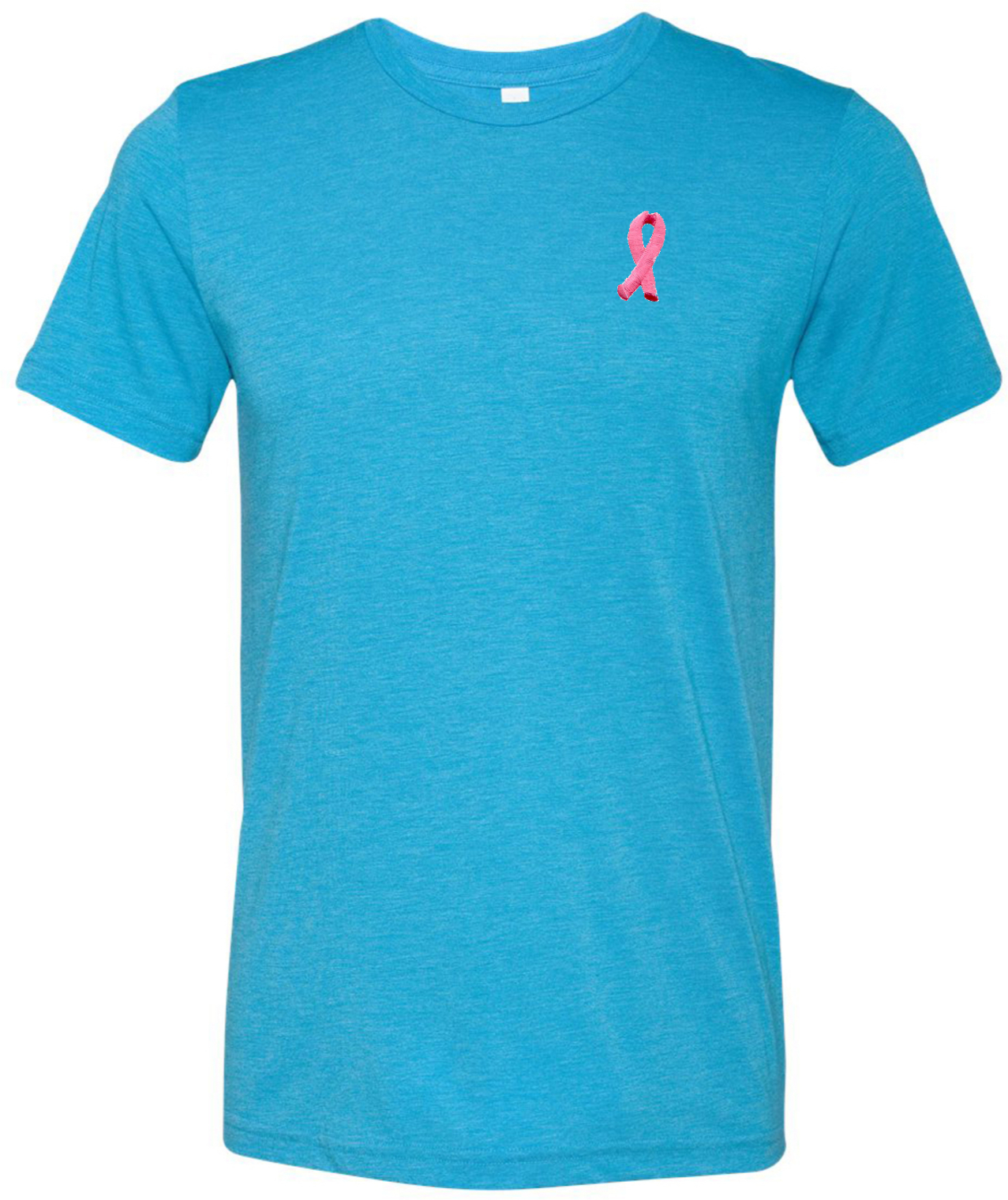 Buy Cool Shirts Breast Cancer Embroidered Pink Ribbon Pocket Print Tri Blend Tee