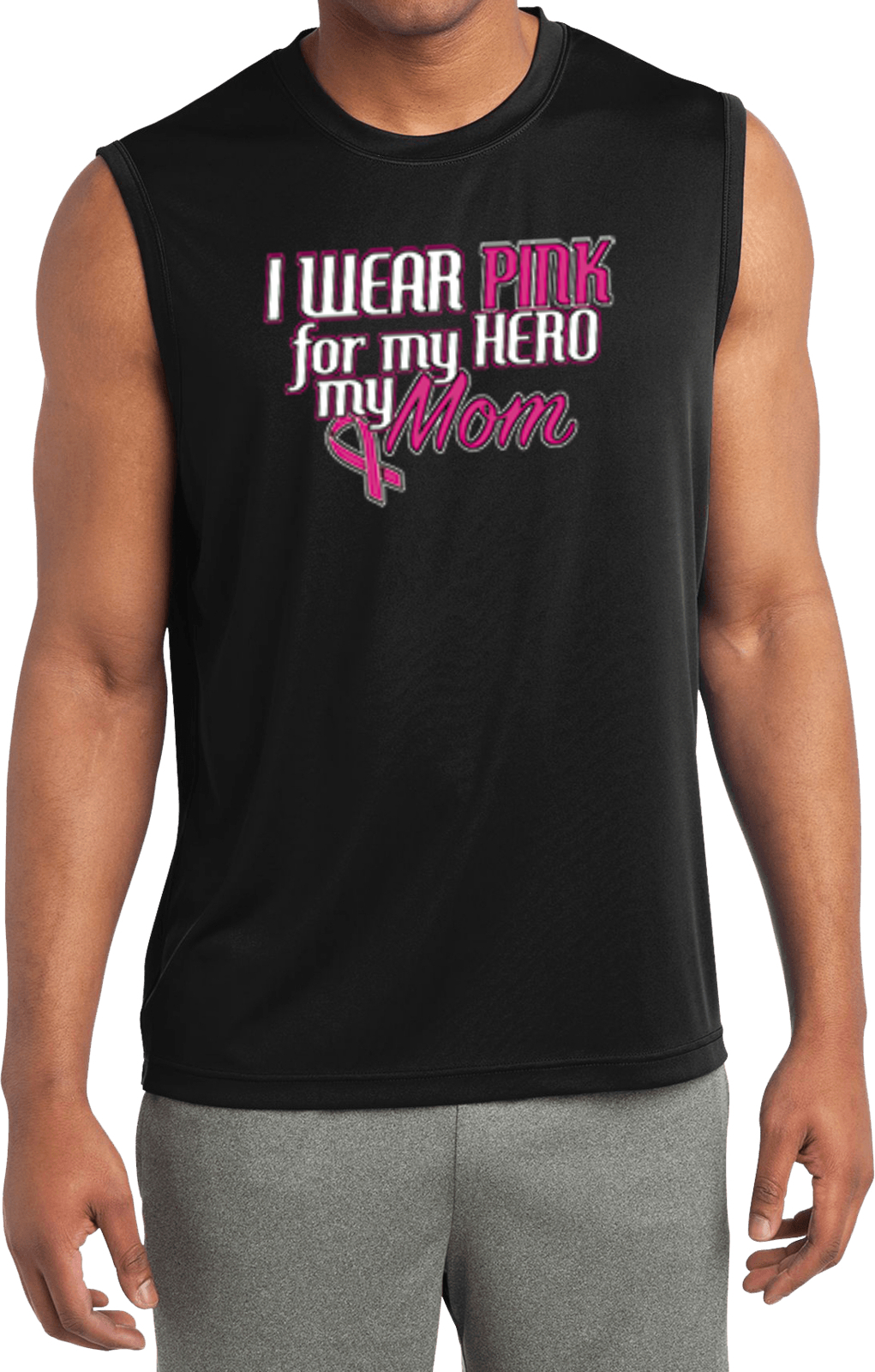 Buy Cool Shirts Breast Cancer T-shirt Pink For My Hero Sleeveless Competitor Tee