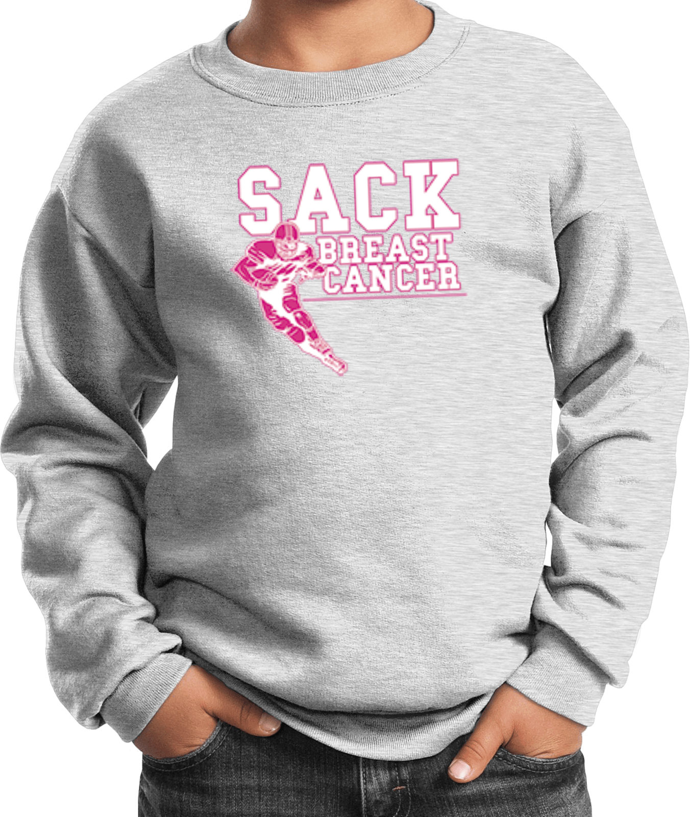 Buy Cool Shirts Kids Breast Cancer Sweatshirt Sack Cancer - Picture 2 of 8