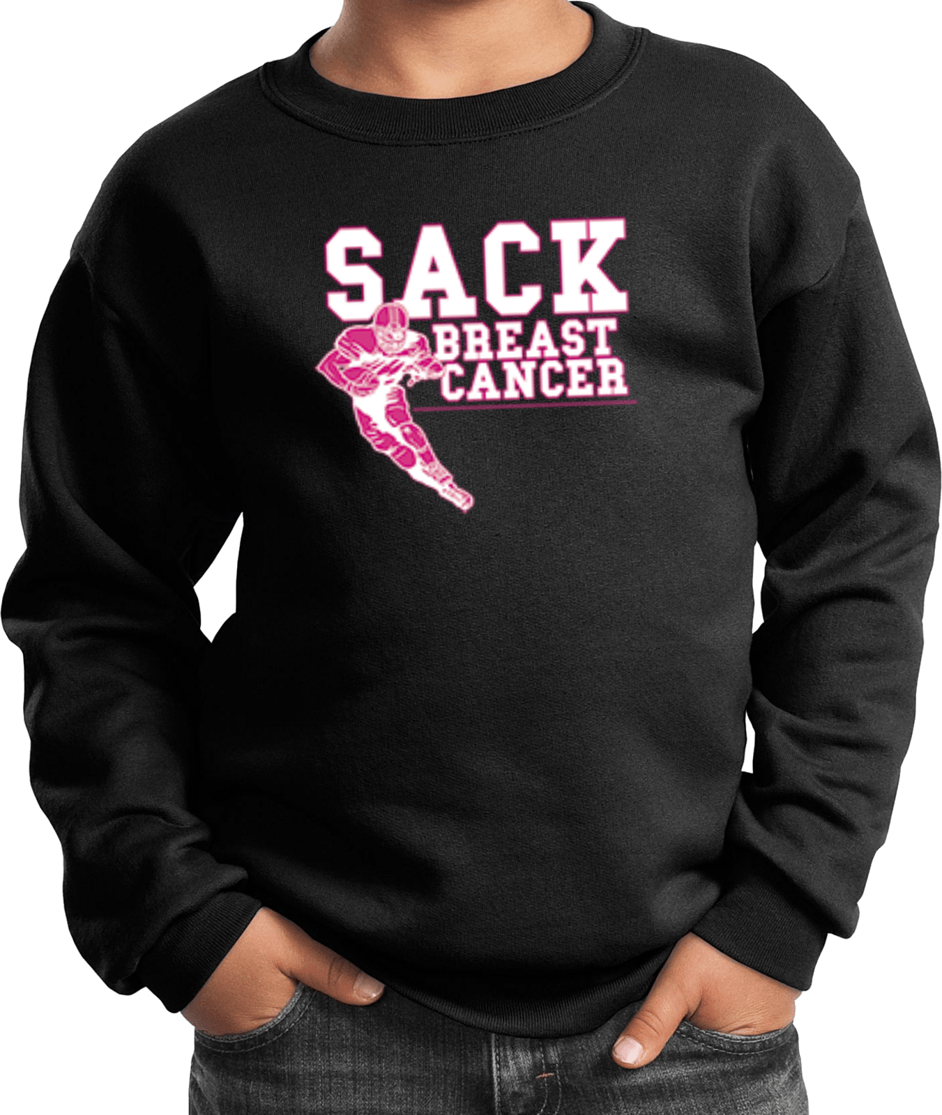 Buy Cool Shirts Kids Breast Cancer Sweatshirt Sack Cancer - Picture 4 of 8