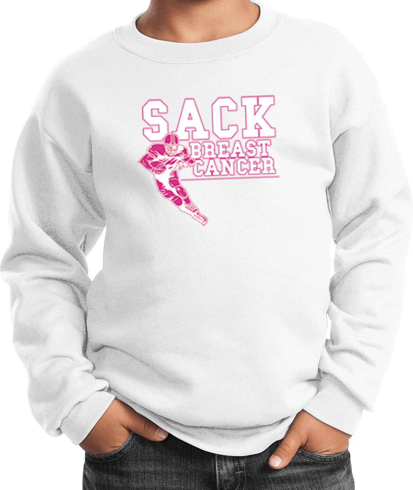 Buy Cool Shirts Kids Breast Cancer Sweatshirt Sack Cancer - Picture 8 of 8