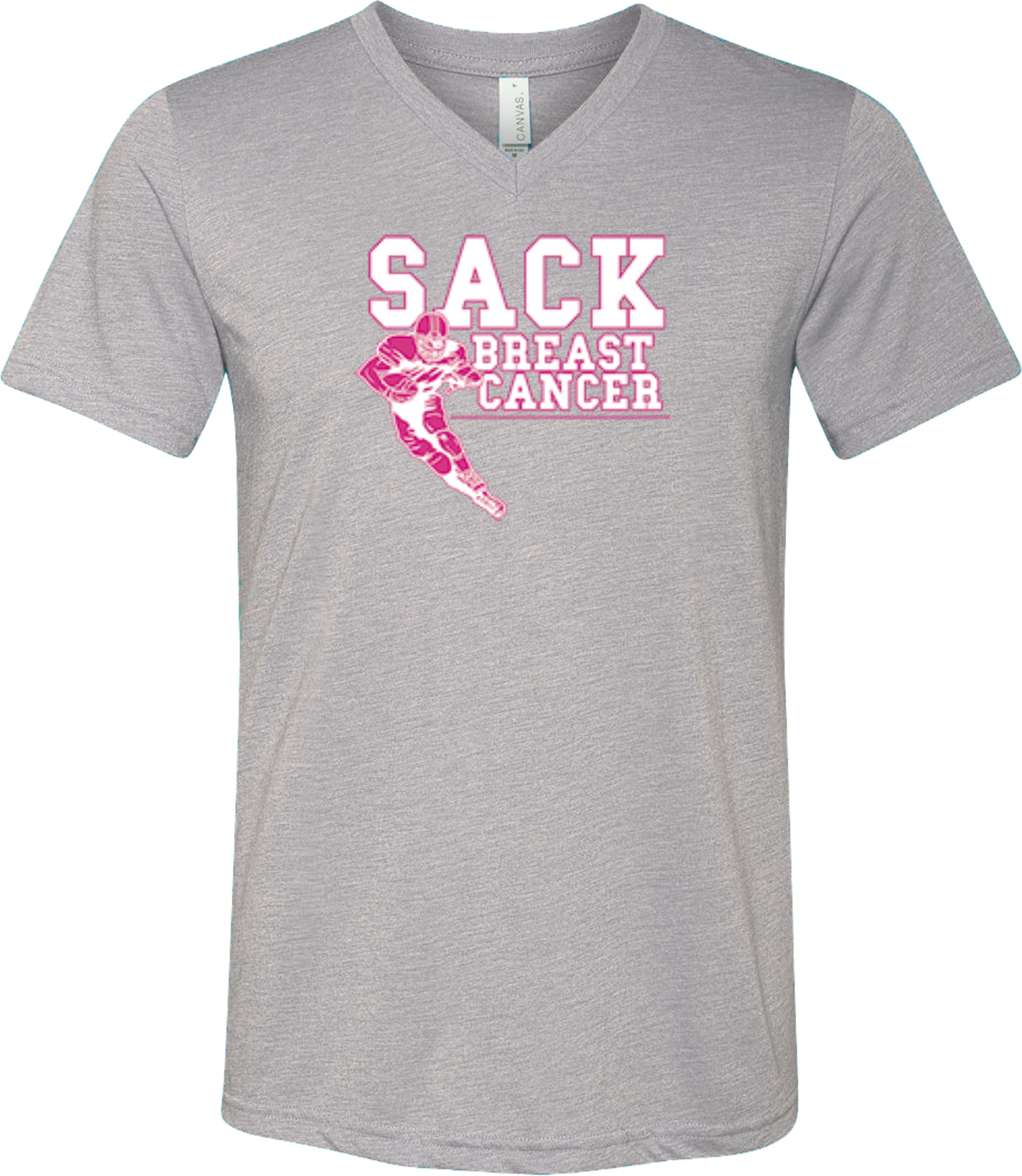 Buy Cool Shirts Breast Cancer T-shirt Sack Cancer Tri Blend V-Neck