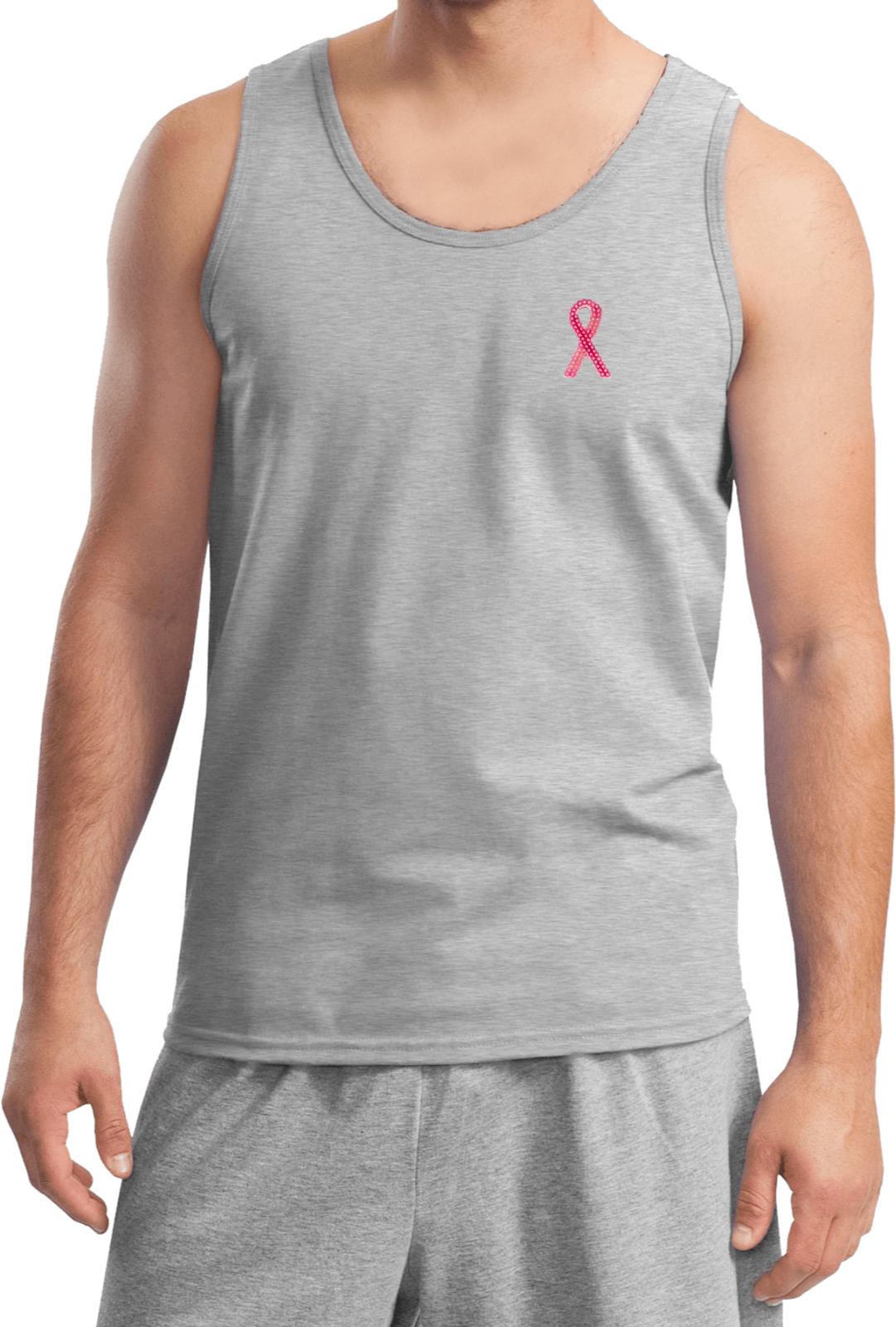 Buy Cool Shirts Breast Cancer Tank Top Sequins Ribbon Pocket Print