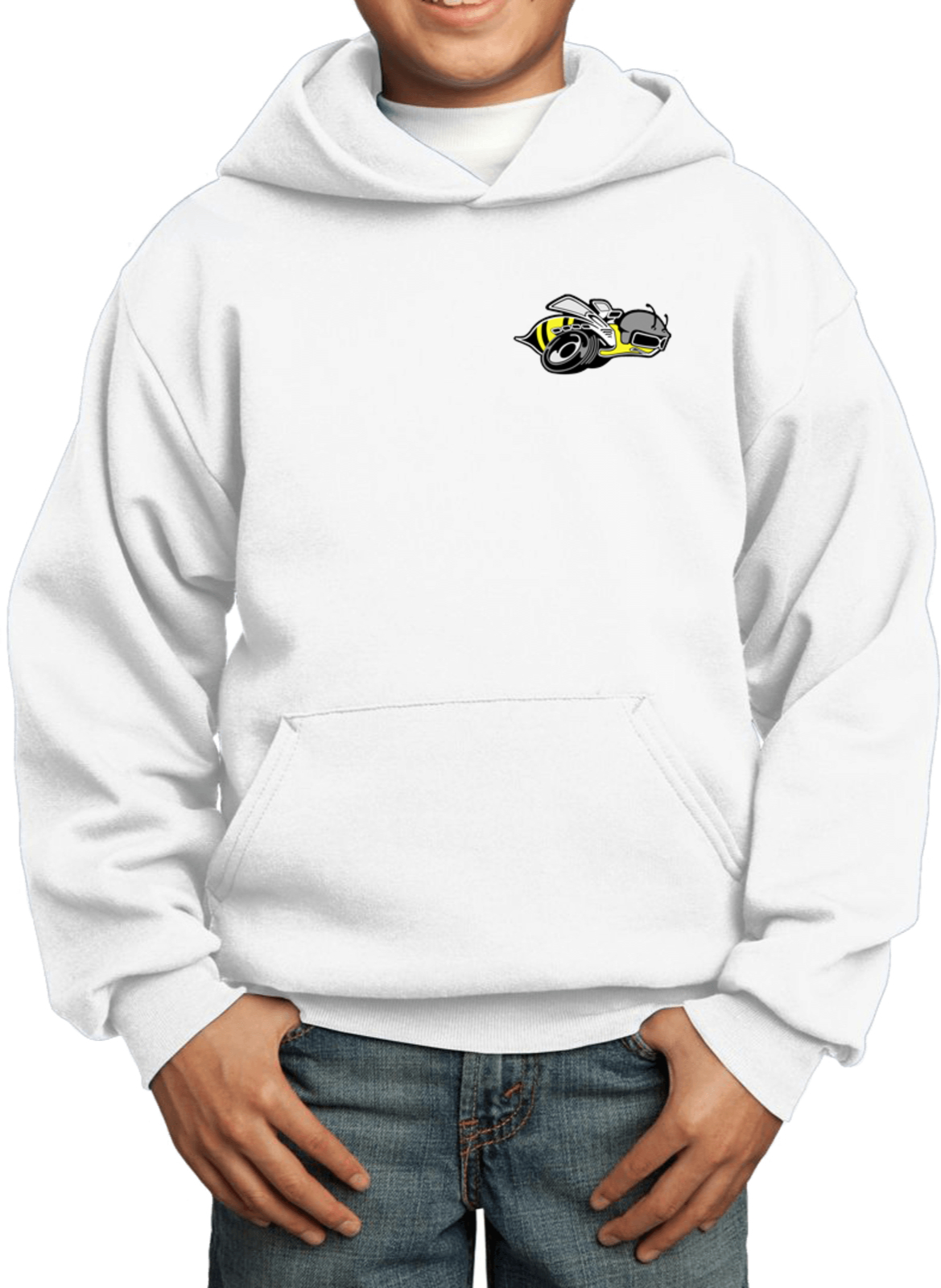 Kids Dodge Super Bee Hoodie Pocket Print - Picture 8 of 8