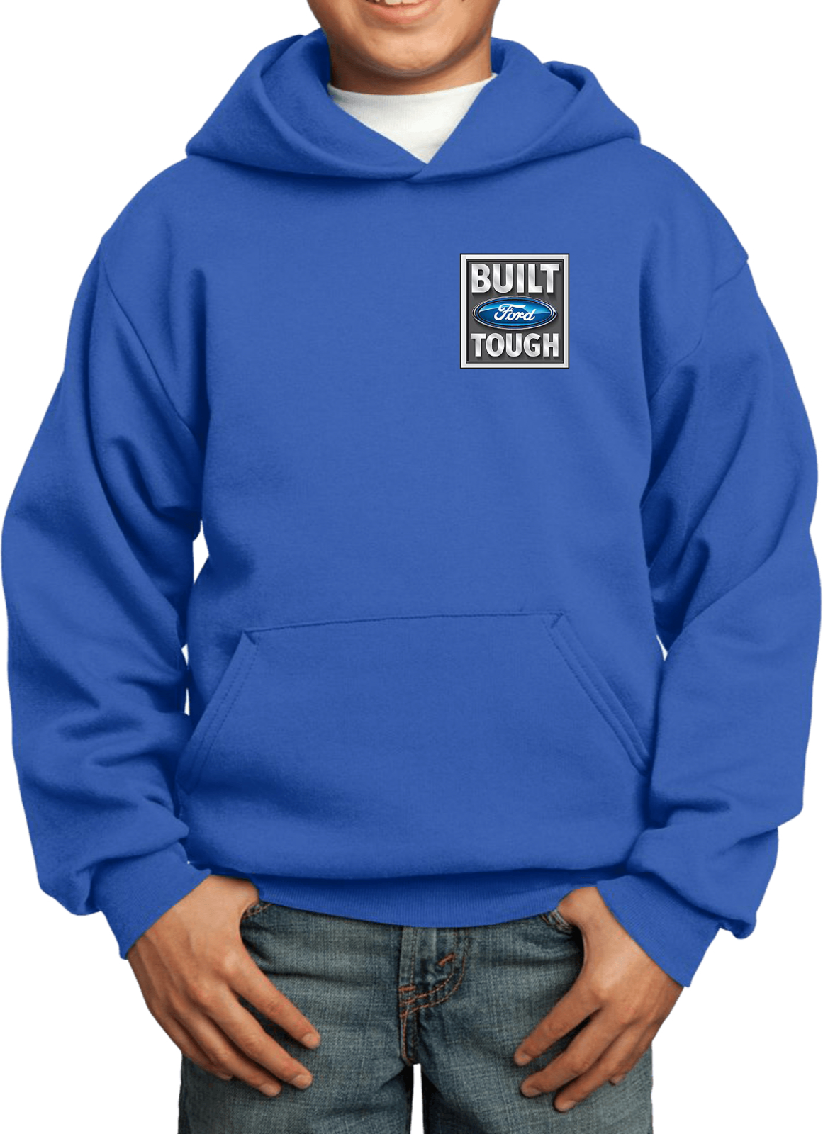 Built Ford Tough Kids Hoodie Pocket Print - Picture 13 of 14