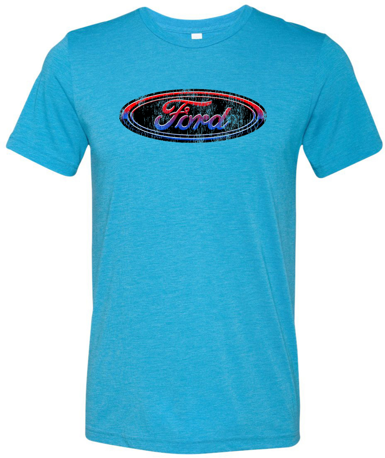 Ford Oval T-shirt Distressed Logo Tri Blend Tee