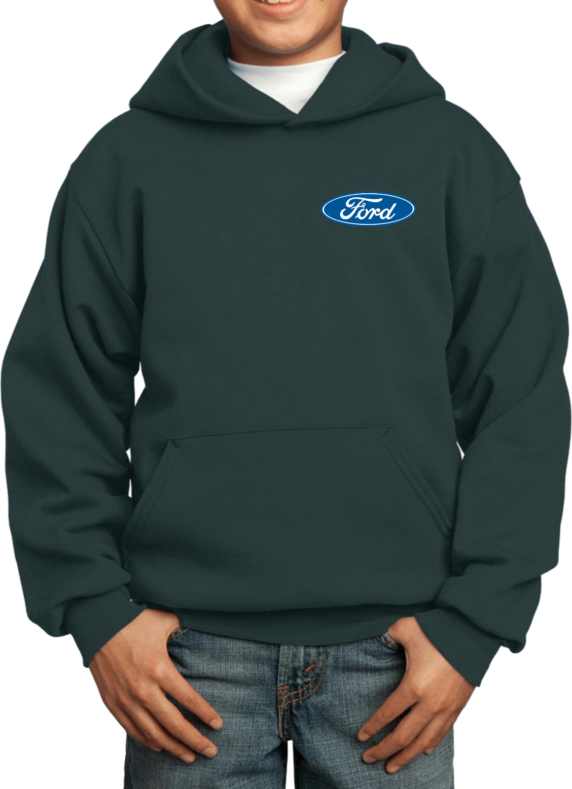 Kids Ford Oval Hoodie Pocket Print - Picture 7 of 24