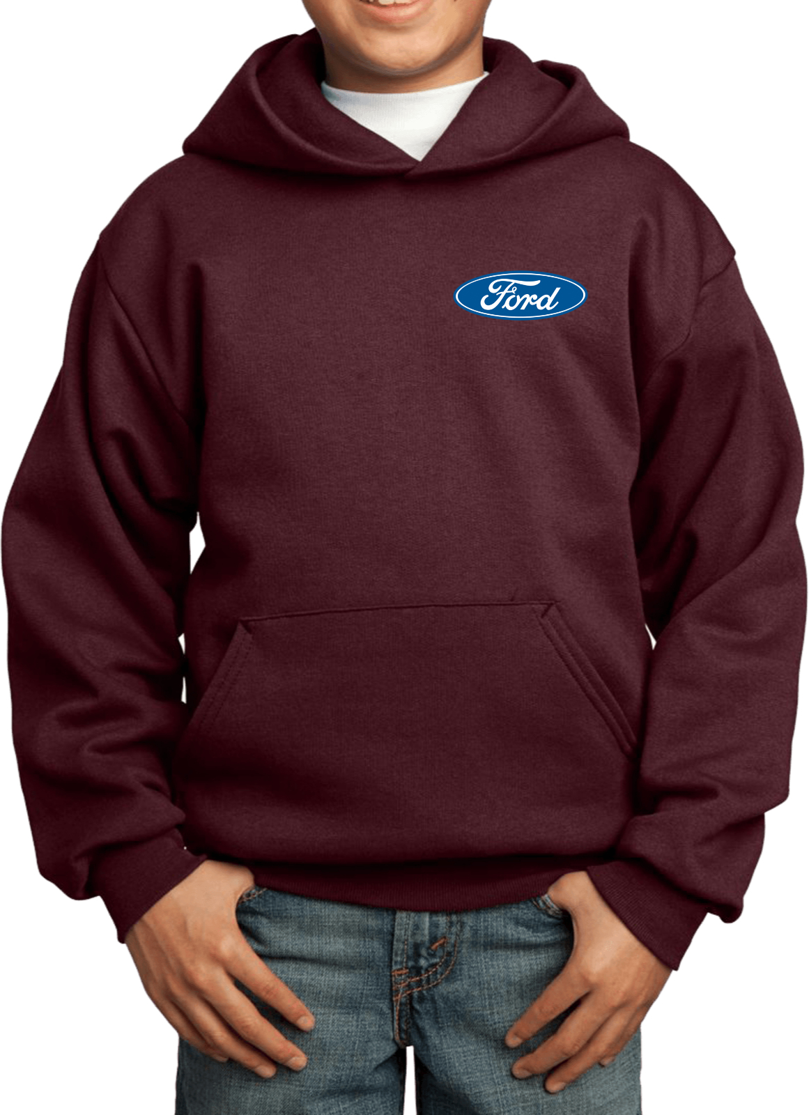Kids Ford Oval Hoodie Pocket Print - Picture 11 of 24