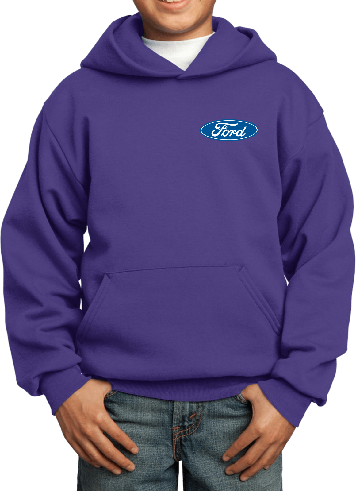 Kids Ford Oval Hoodie Pocket Print - Picture 20 of 24