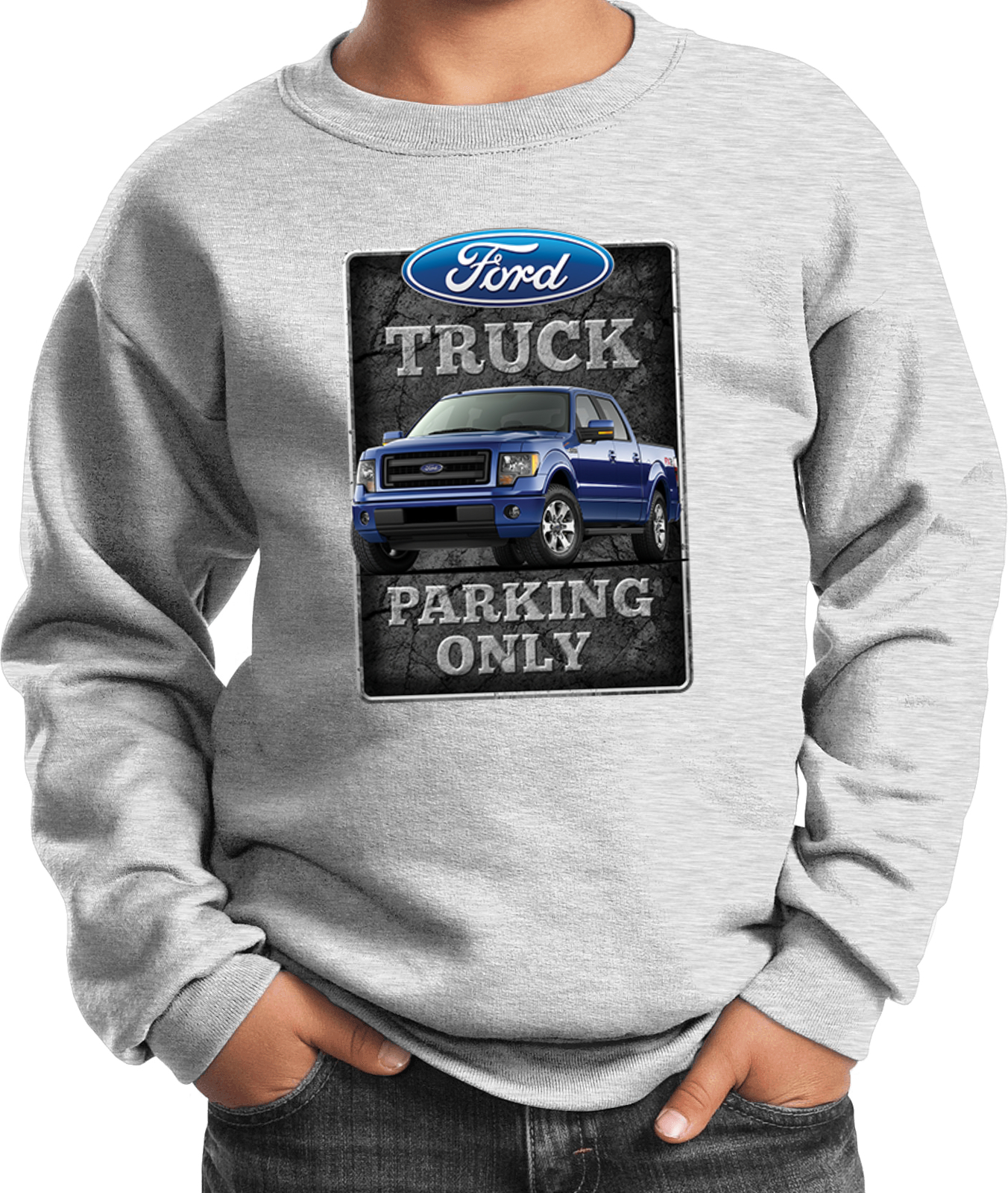Kids Ford Truck Sweatshirt Parking Sign - Picture 2 of 15