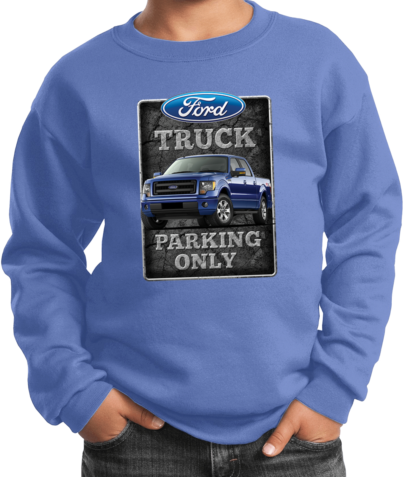 Kids Ford Truck Sweatshirt Parking Sign - Picture 5 of 15