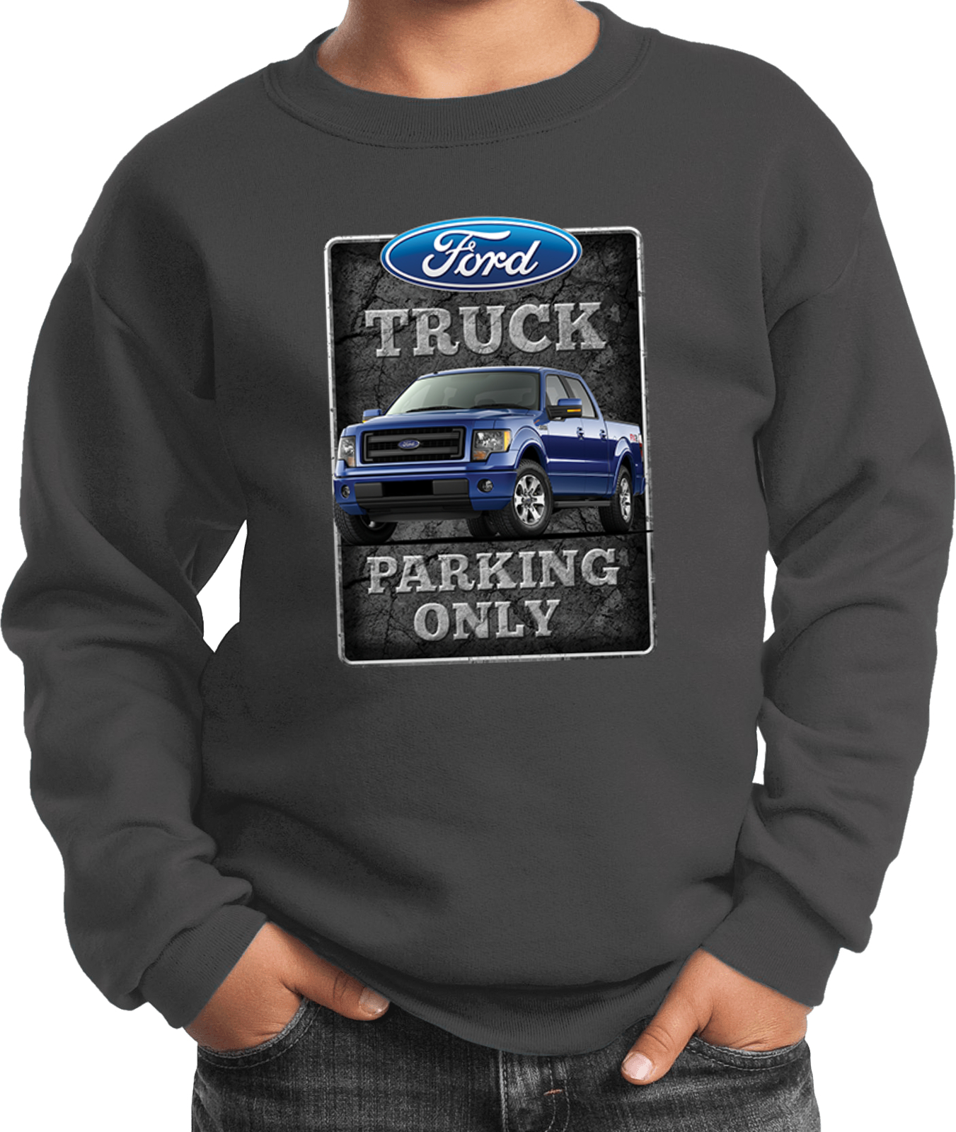 Kids Ford Truck Sweatshirt Parking Sign - Picture 6 of 15