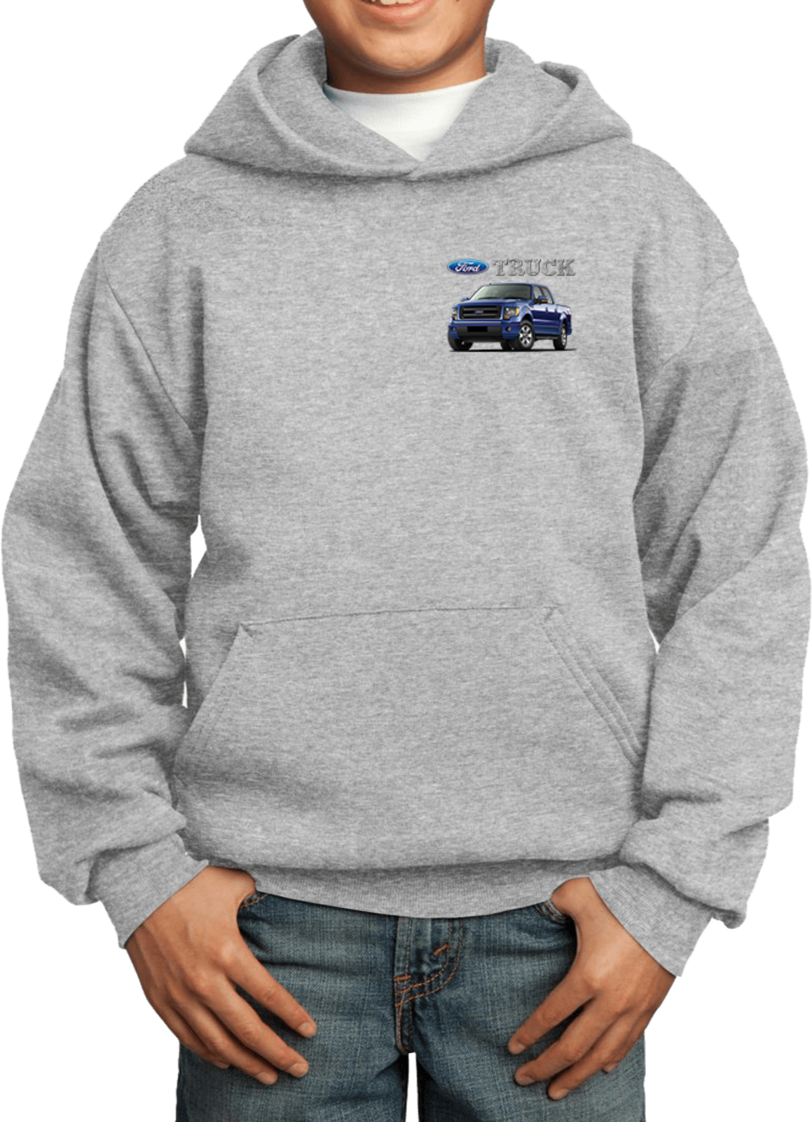 Kids Ford F-150 Truck Hoodie Pocket Print - Picture 2 of 9