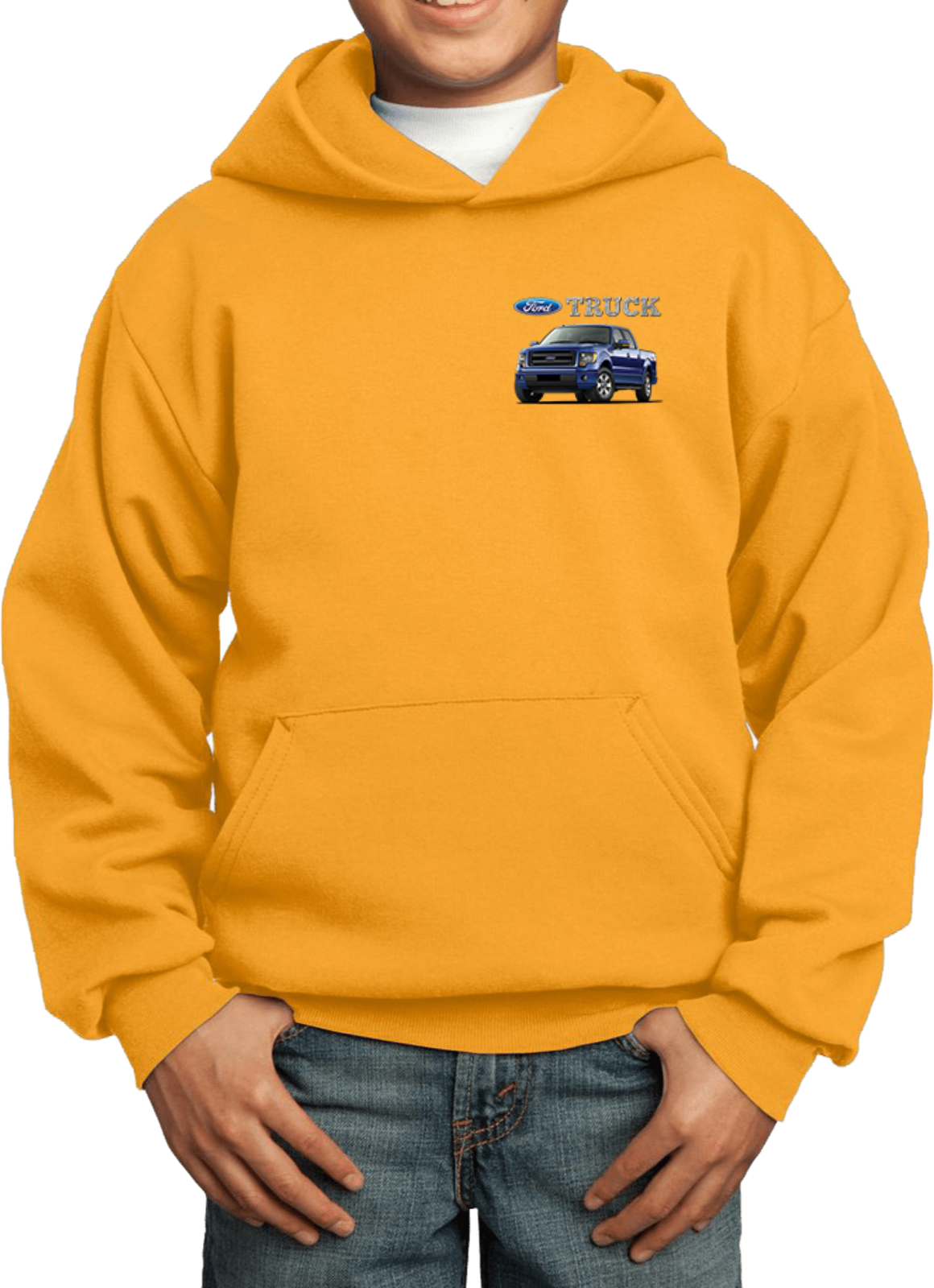 Kids Ford F-150 Truck Hoodie Pocket Print - Picture 3 of 9