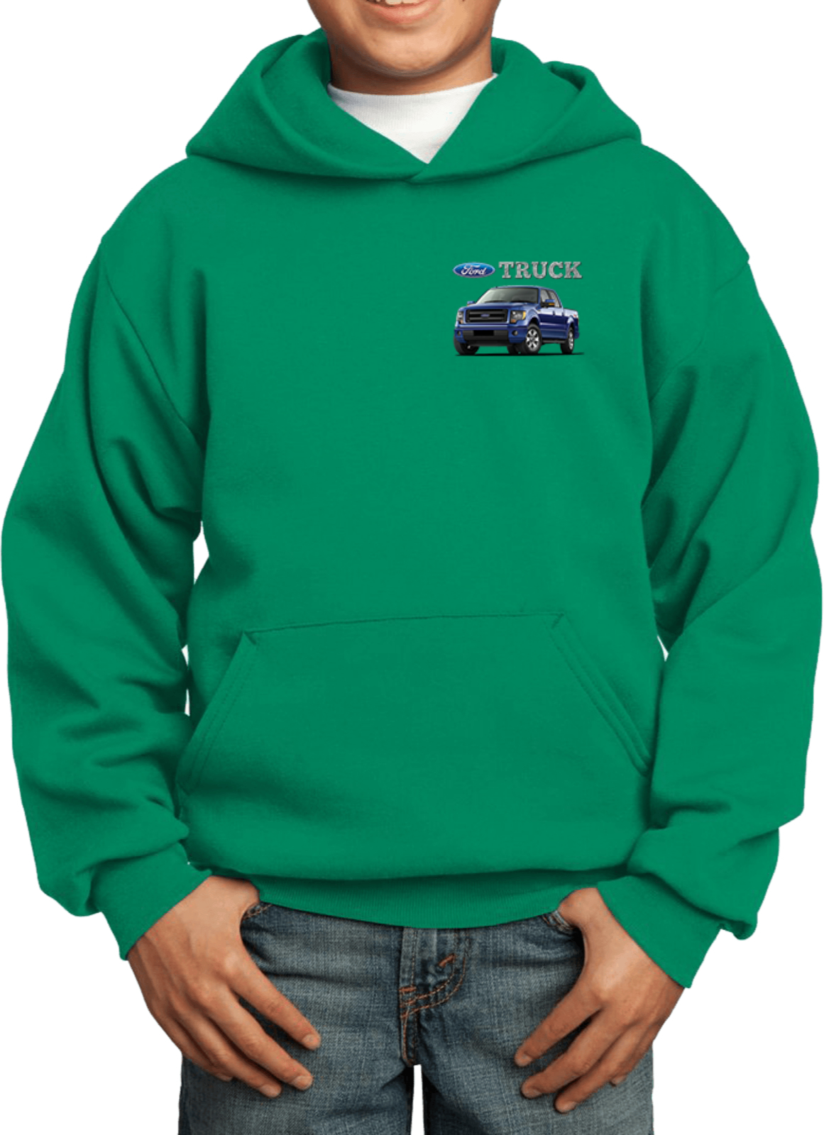 Kids Ford F-150 Truck Hoodie Pocket Print - Picture 4 of 9
