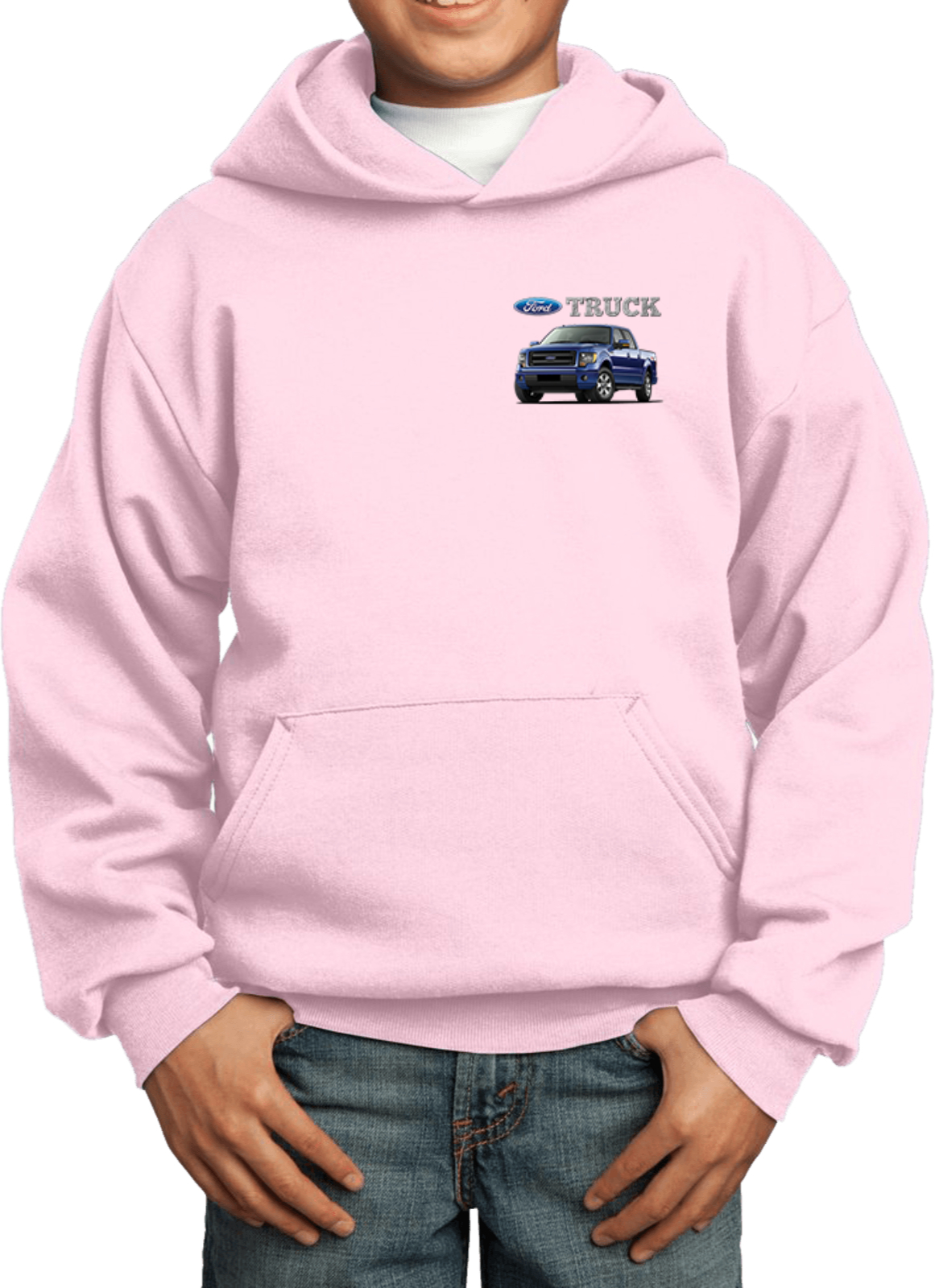 Kids Ford F-150 Truck Hoodie Pocket Print - Picture 8 of 9