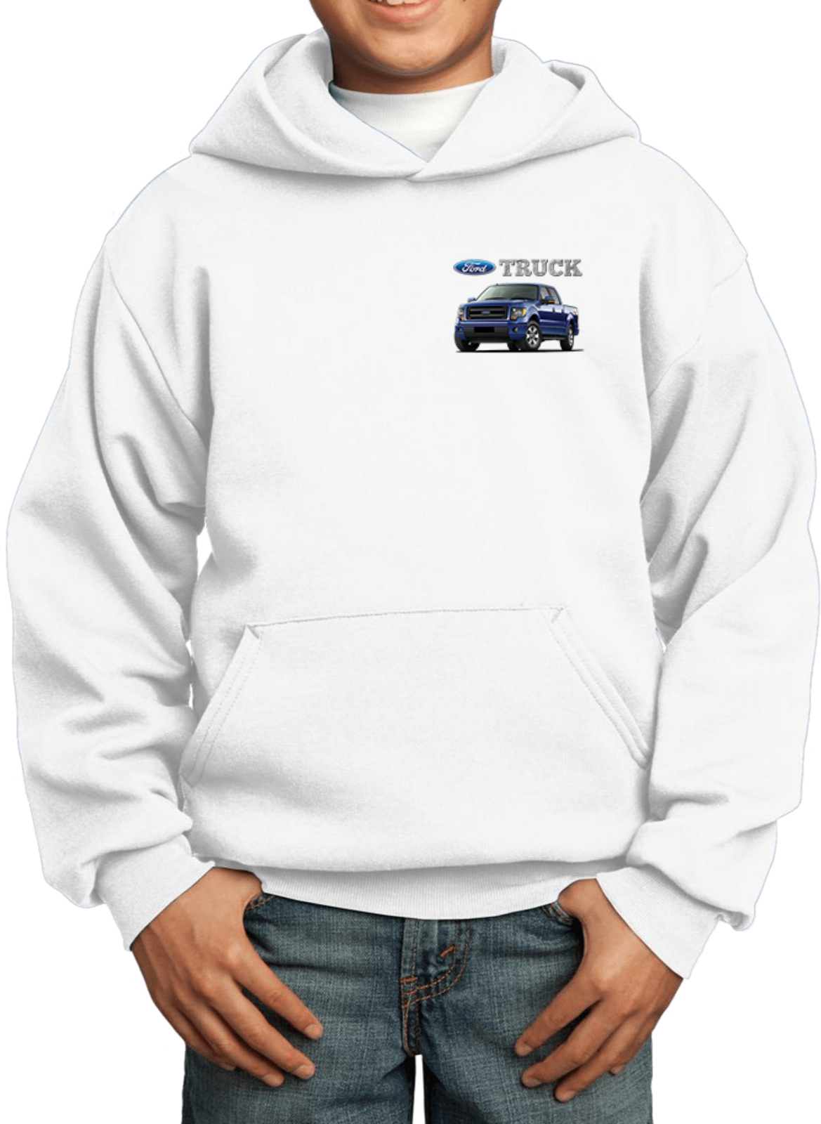 Kids Ford F-150 Truck Hoodie Pocket Print - Picture 9 of 9