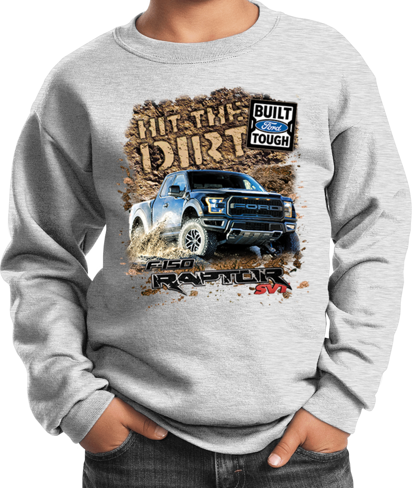 Kids Ford F-150 Sweatshirt Hit The Dirt - Picture 2 of 22