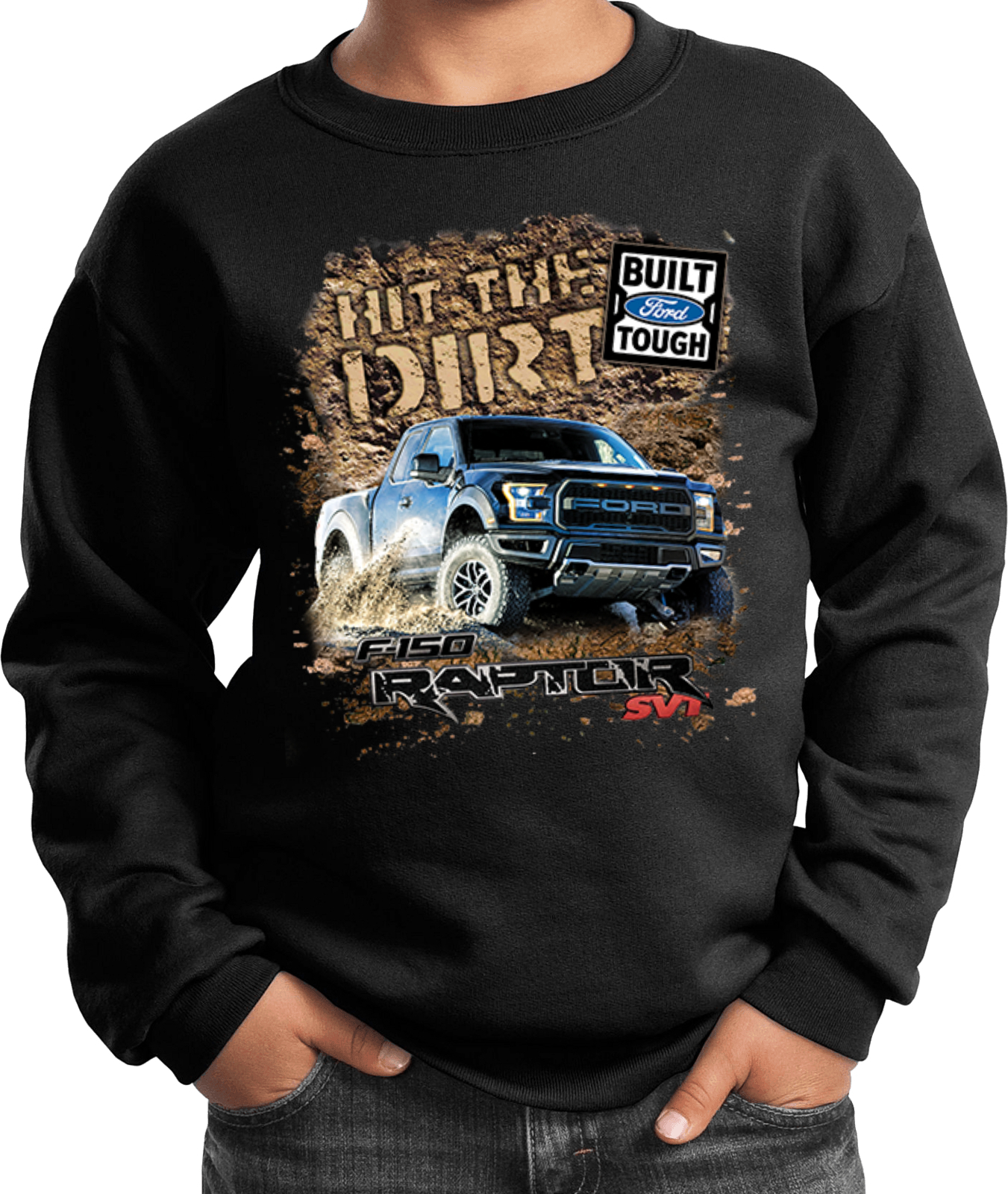 Kids Ford F-150 Sweatshirt Hit The Dirt - Picture 4 of 22