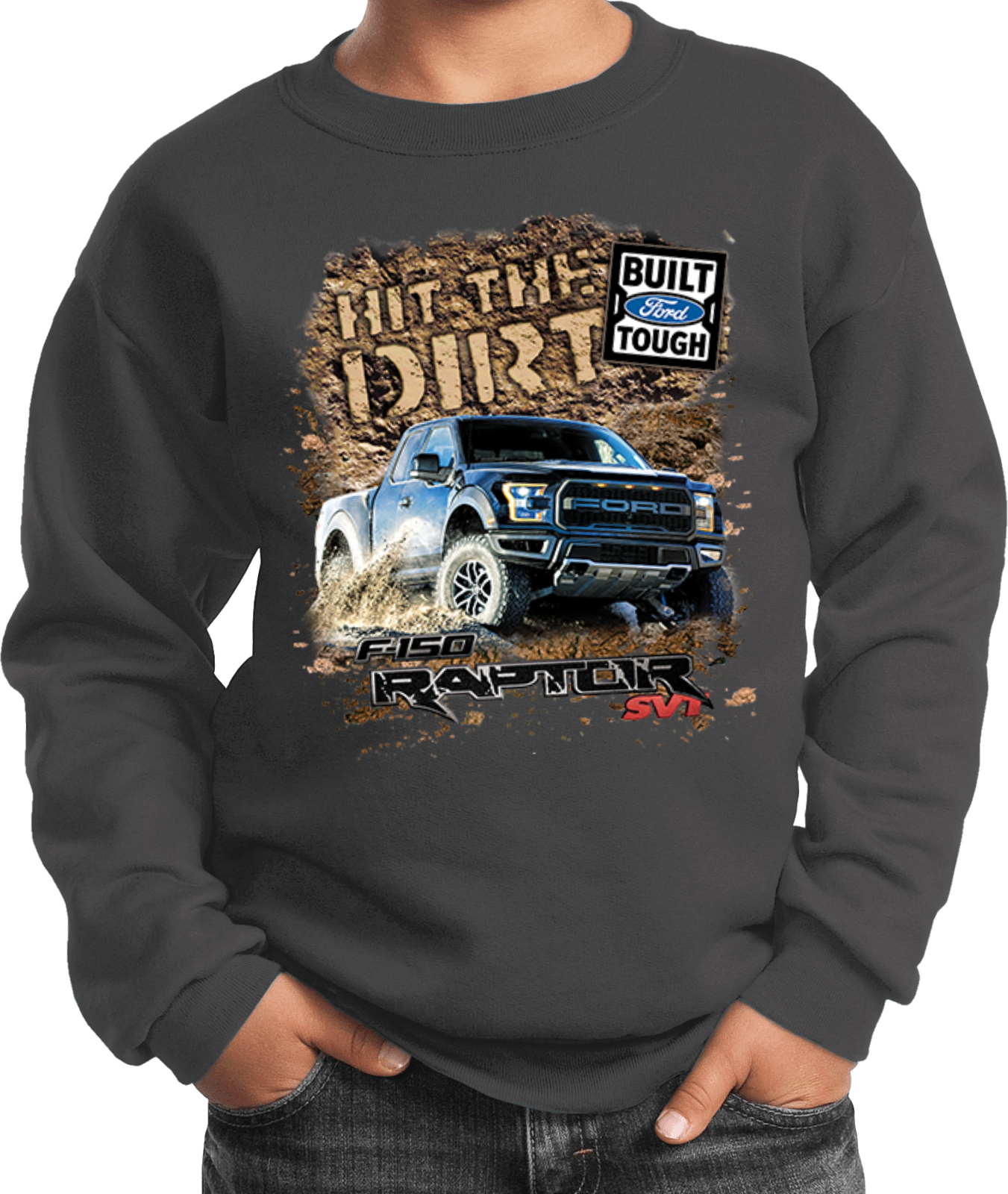 Kids Ford F-150 Sweatshirt Hit The Dirt - Picture 6 of 22