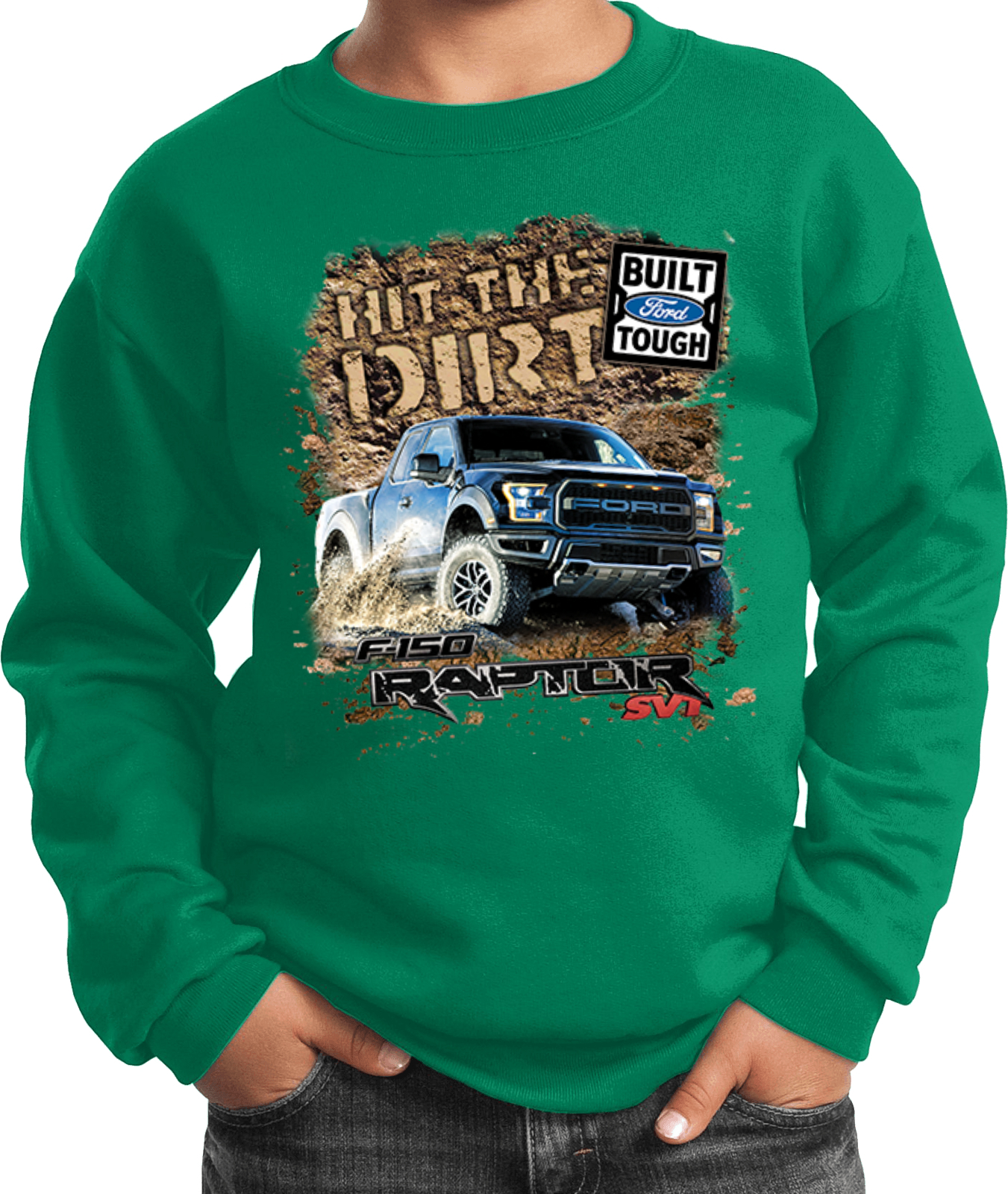 Kids Ford F-150 Sweatshirt Hit The Dirt - Picture 8 of 22