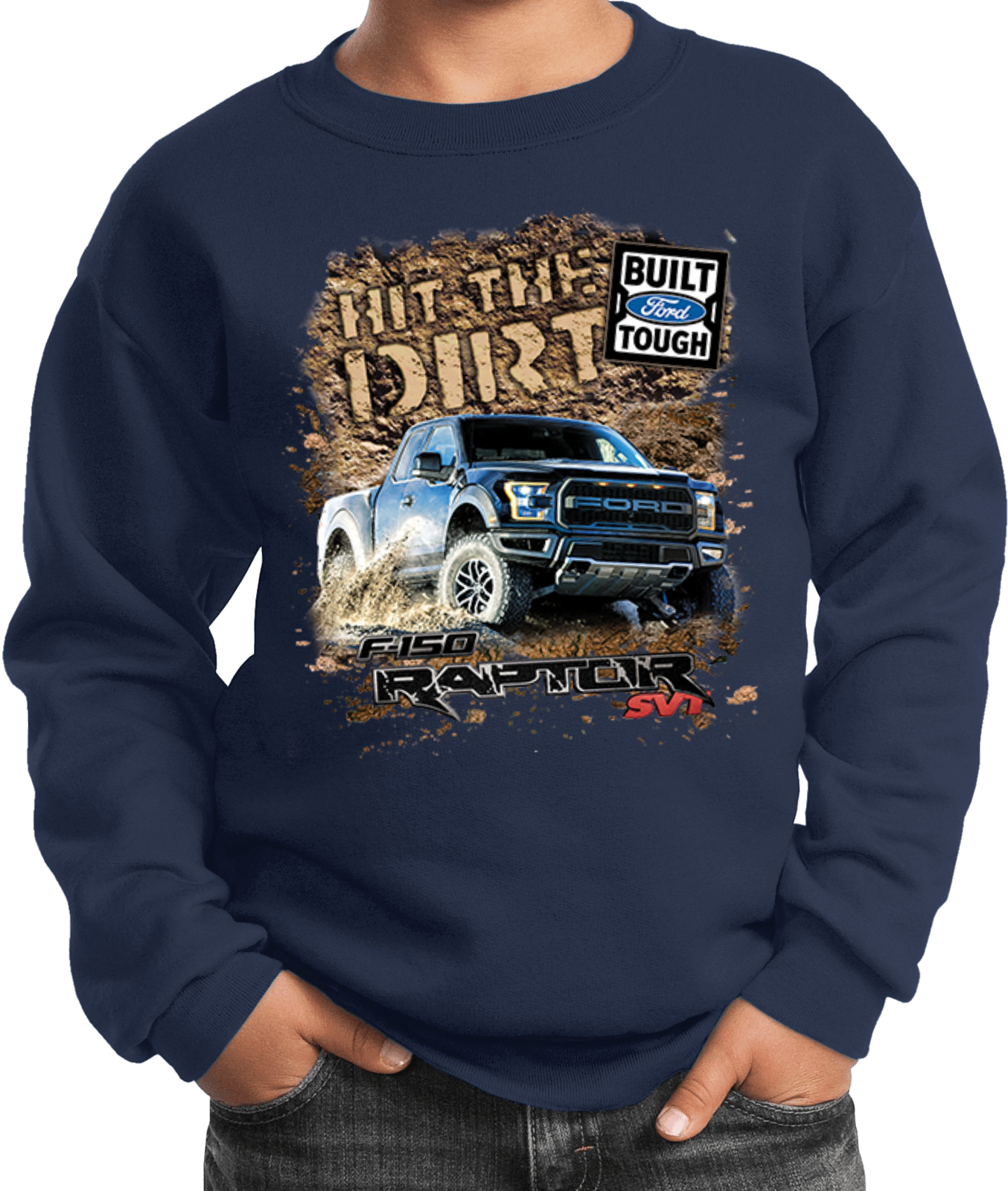 Kids Ford F-150 Sweatshirt Hit The Dirt - Picture 10 of 22