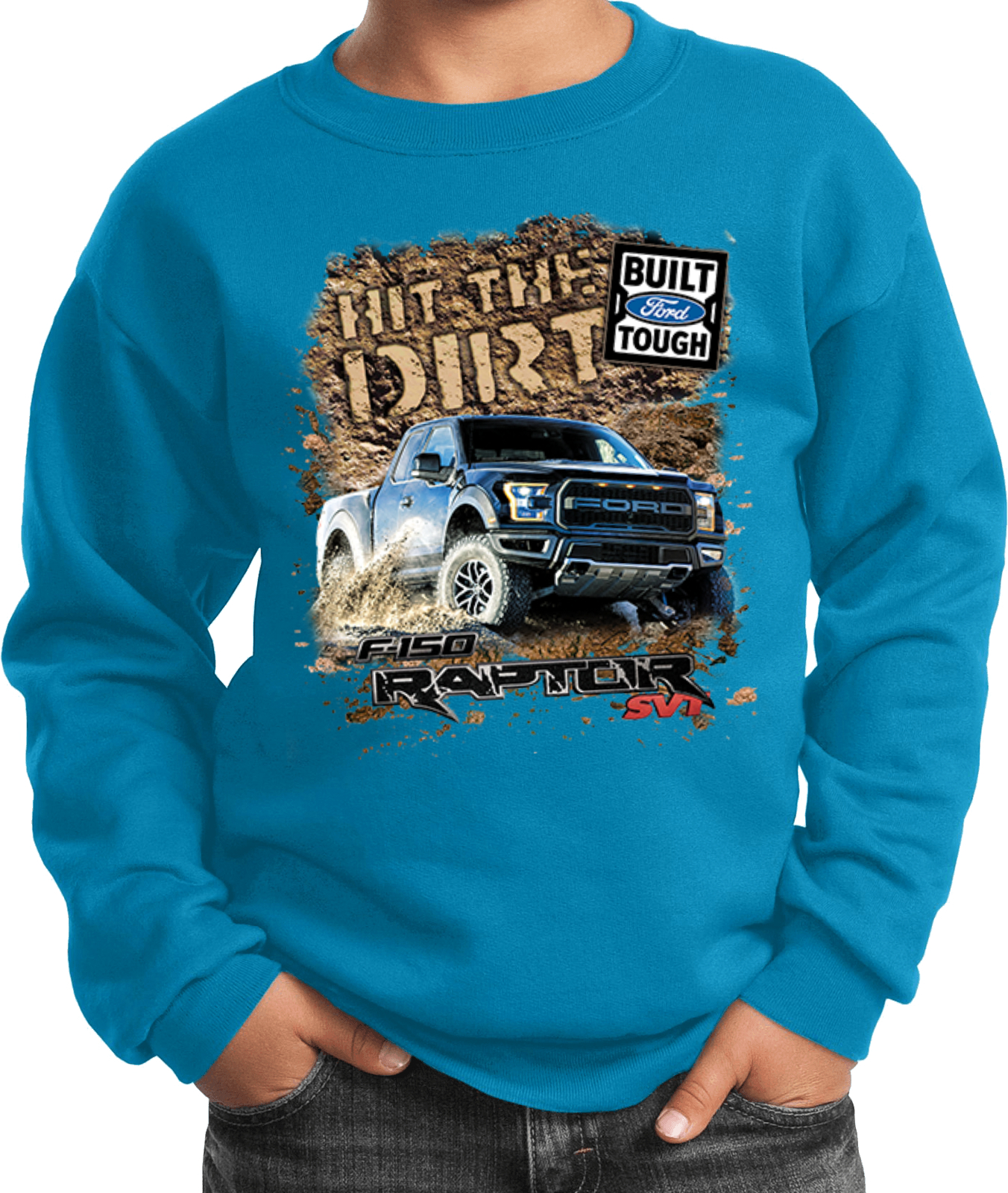 Kids Ford F-150 Sweatshirt Hit The Dirt - Picture 11 of 22