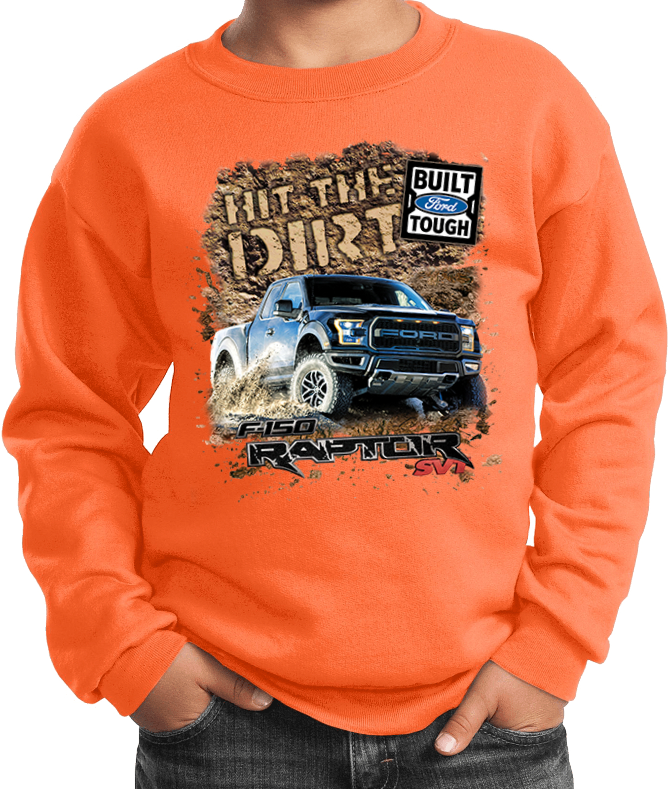 Kids Ford F-150 Sweatshirt Hit The Dirt - Picture 13 of 22