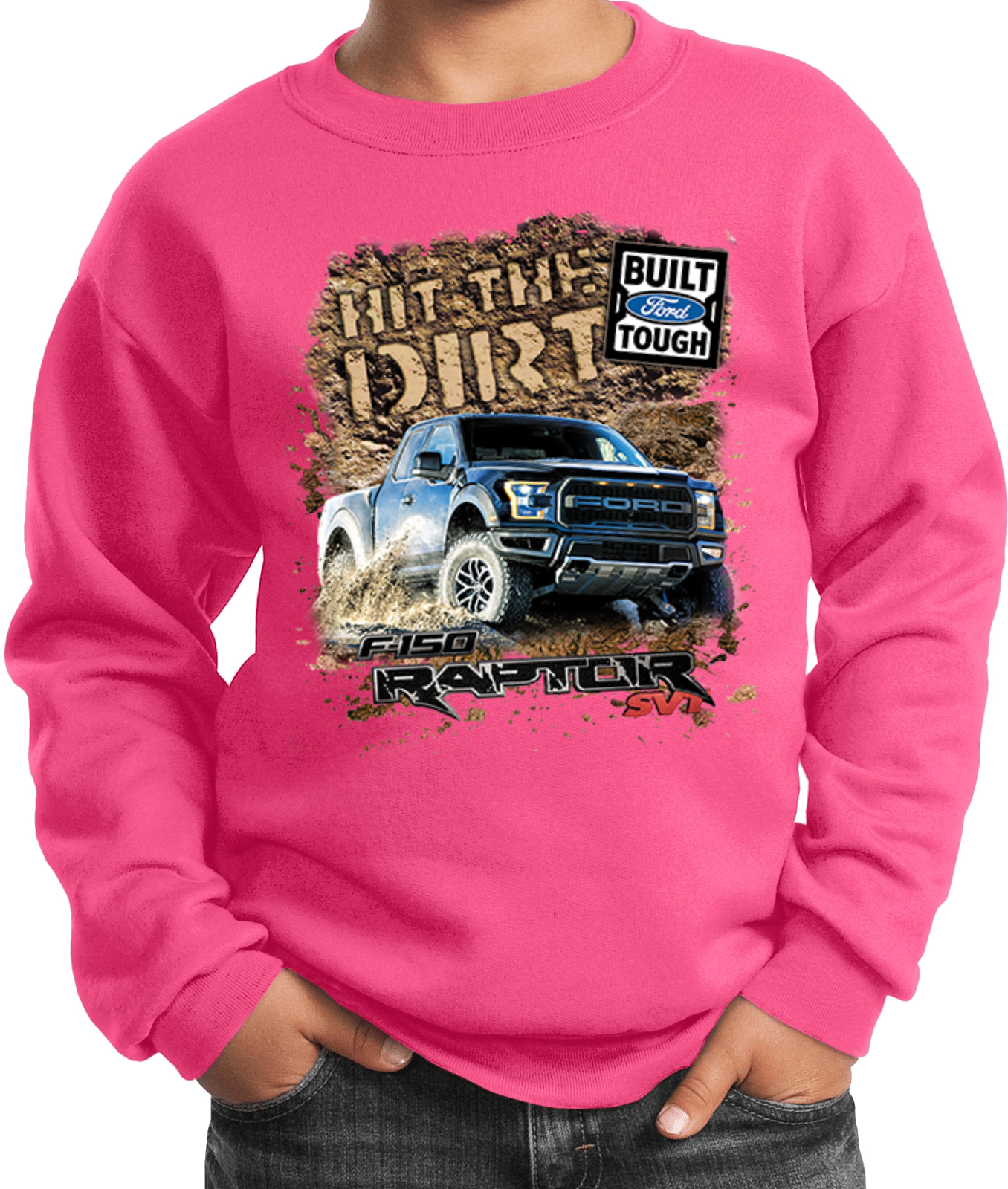 Kids Ford F-150 Sweatshirt Hit The Dirt - Picture 14 of 22