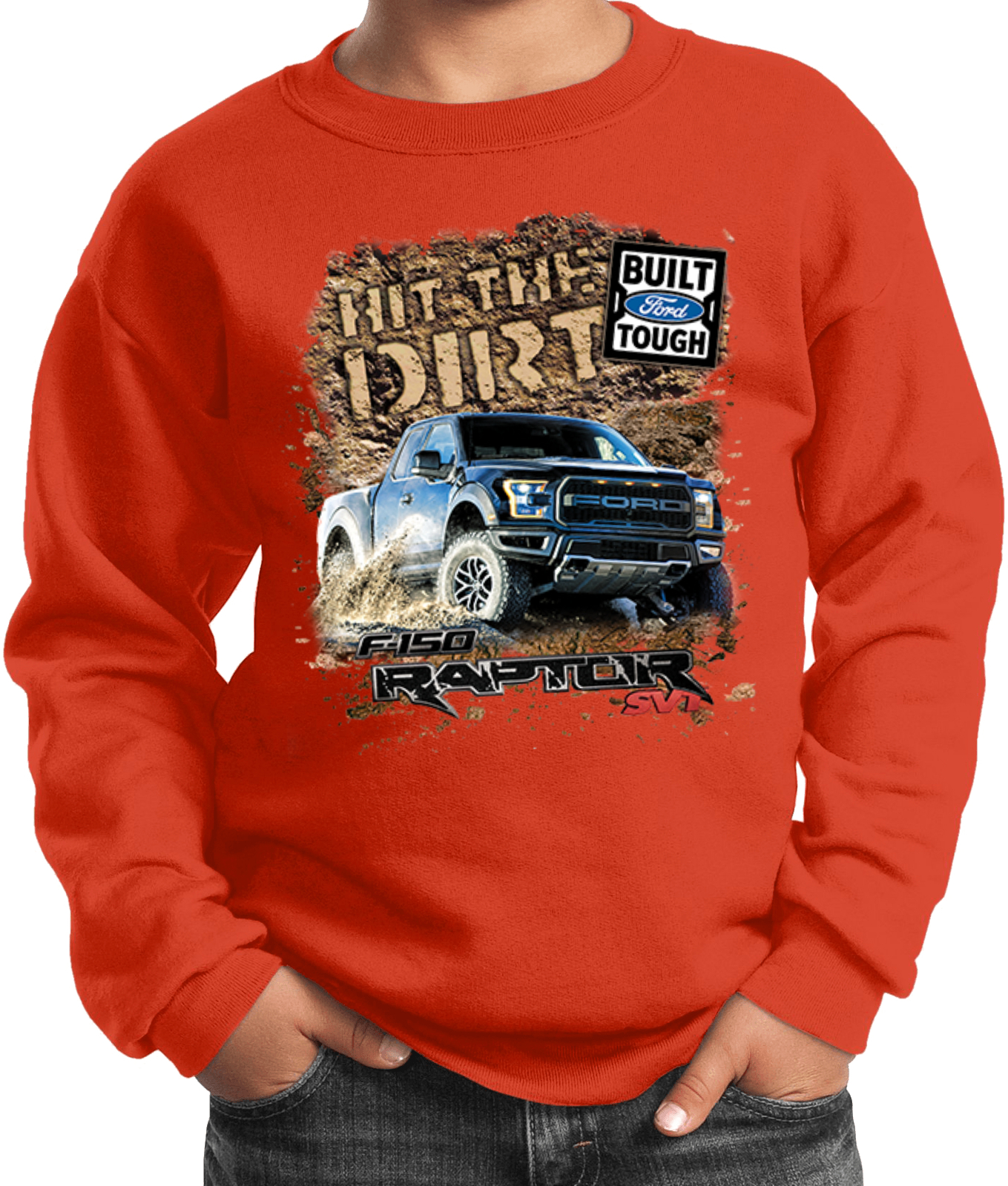 Kids Ford F-150 Sweatshirt Hit The Dirt - Picture 16 of 22