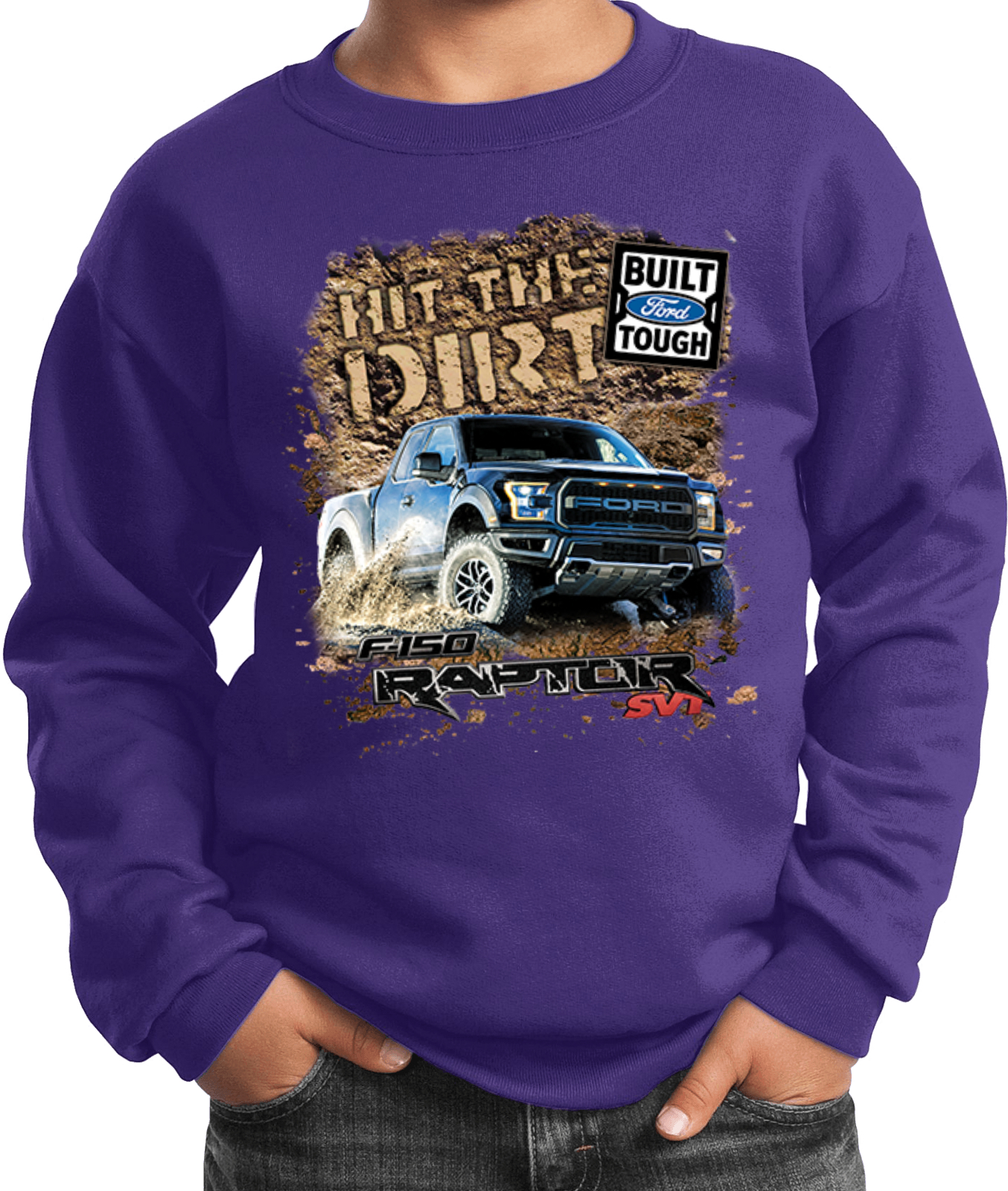 Kids Ford F-150 Sweatshirt Hit The Dirt - Picture 18 of 22