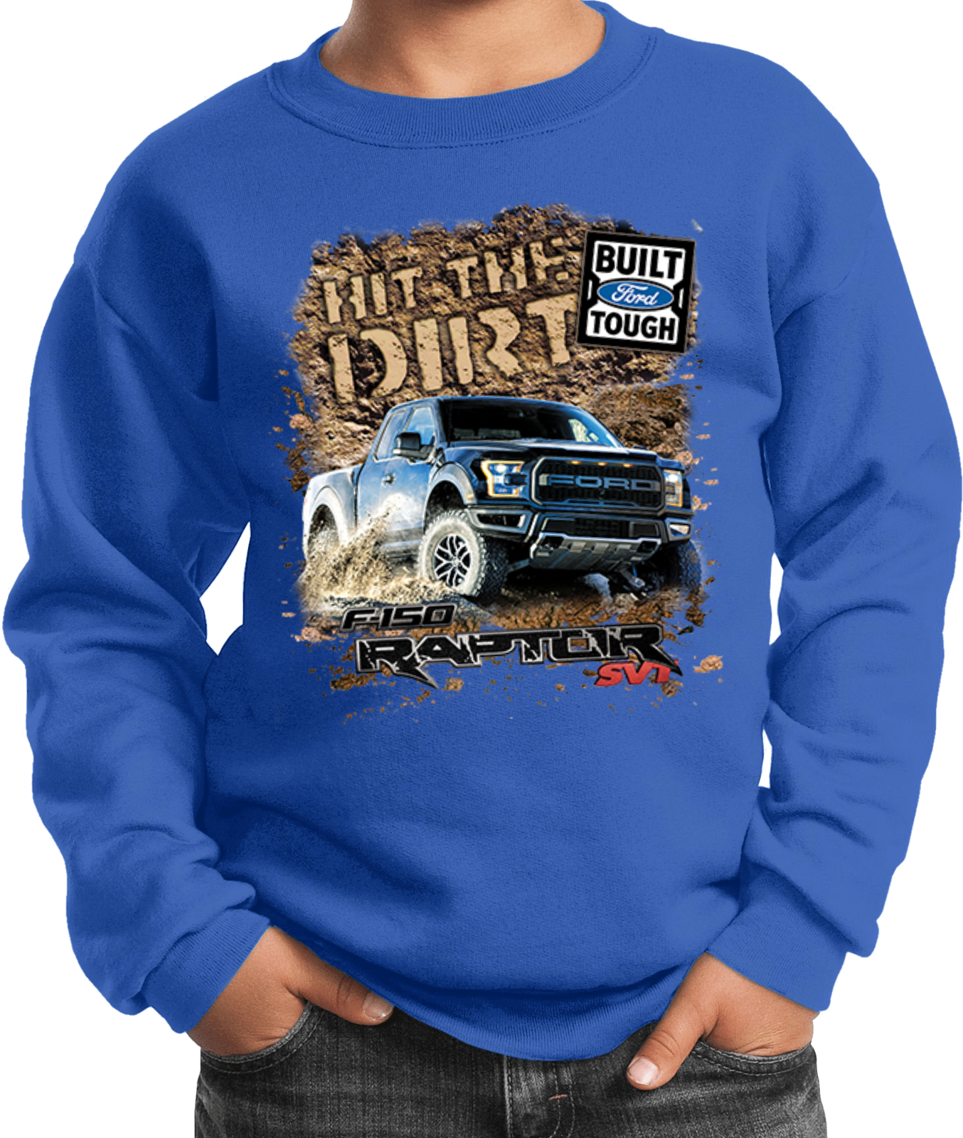 Kids Ford F-150 Sweatshirt Hit The Dirt - Picture 20 of 22