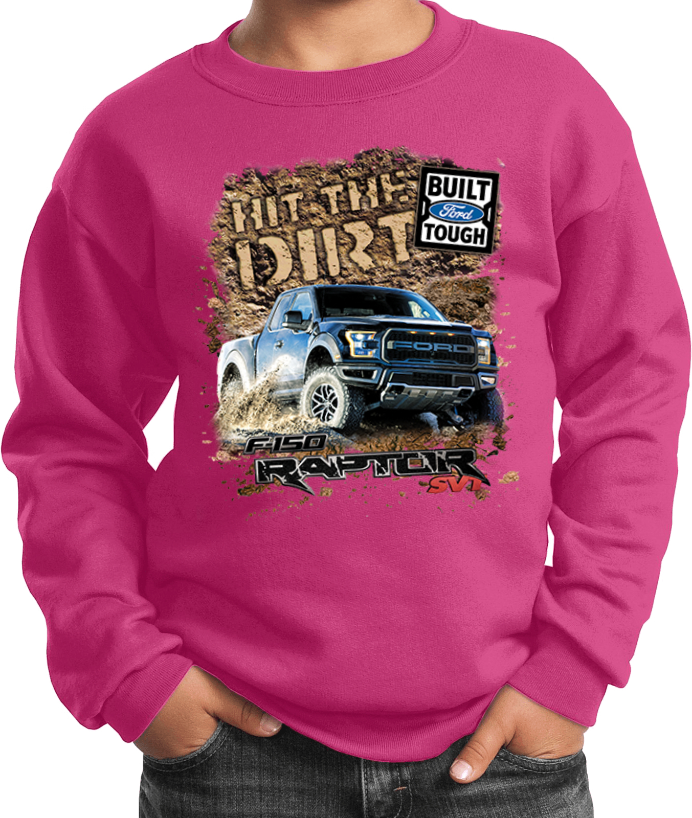 Kids Ford F-150 Sweatshirt Hit The Dirt - Picture 21 of 22