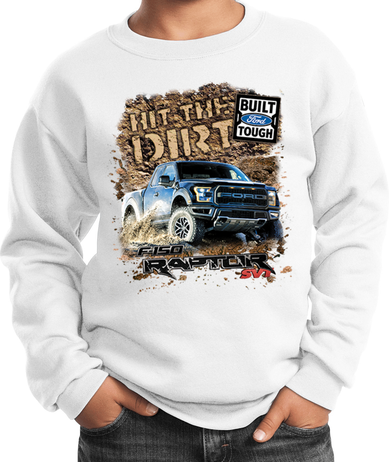 Kids Ford F-150 Sweatshirt Hit The Dirt - Picture 22 of 22