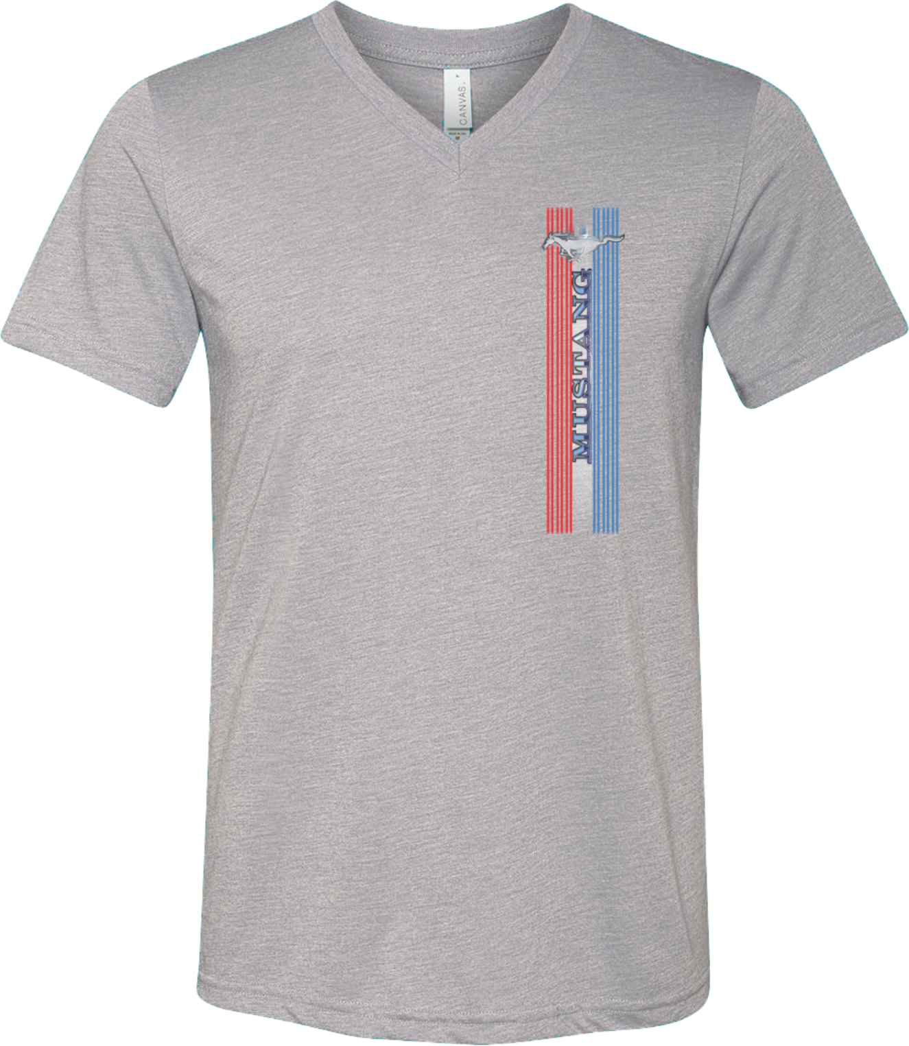 Buy Cool Shirts Ford Mustang T-shirt Pony Logo Tri Bar Tri Blend V-Neck