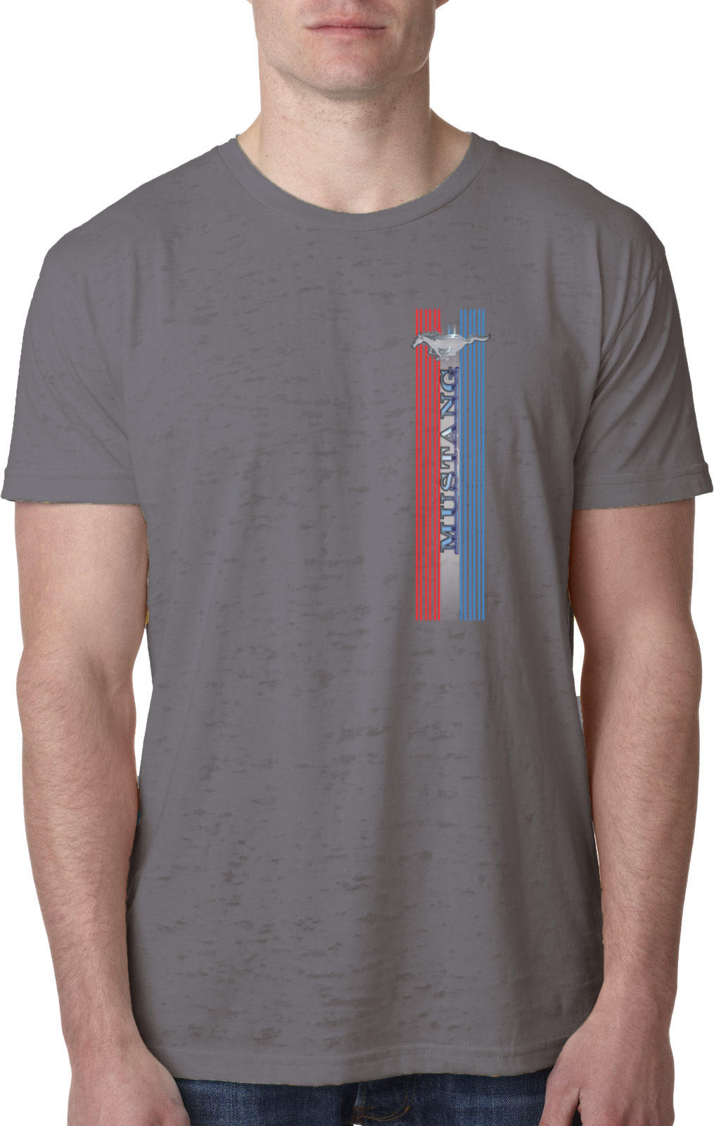 Acquista Cool Shirts Ford Mustang T shirt Pony Logo Tri Bar Burnout Tee