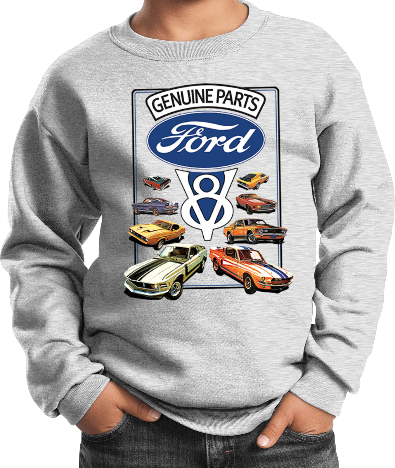 Kids Ford Mustang Sweatshirt V8 Collection - Picture 2 of 14