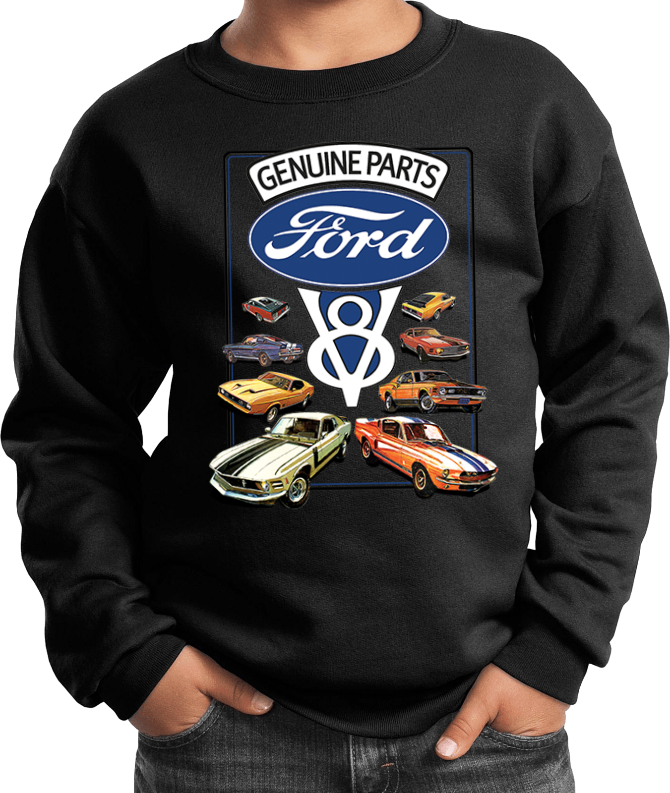Kids Ford Mustang Sweatshirt V8 Collection - Picture 3 of 14