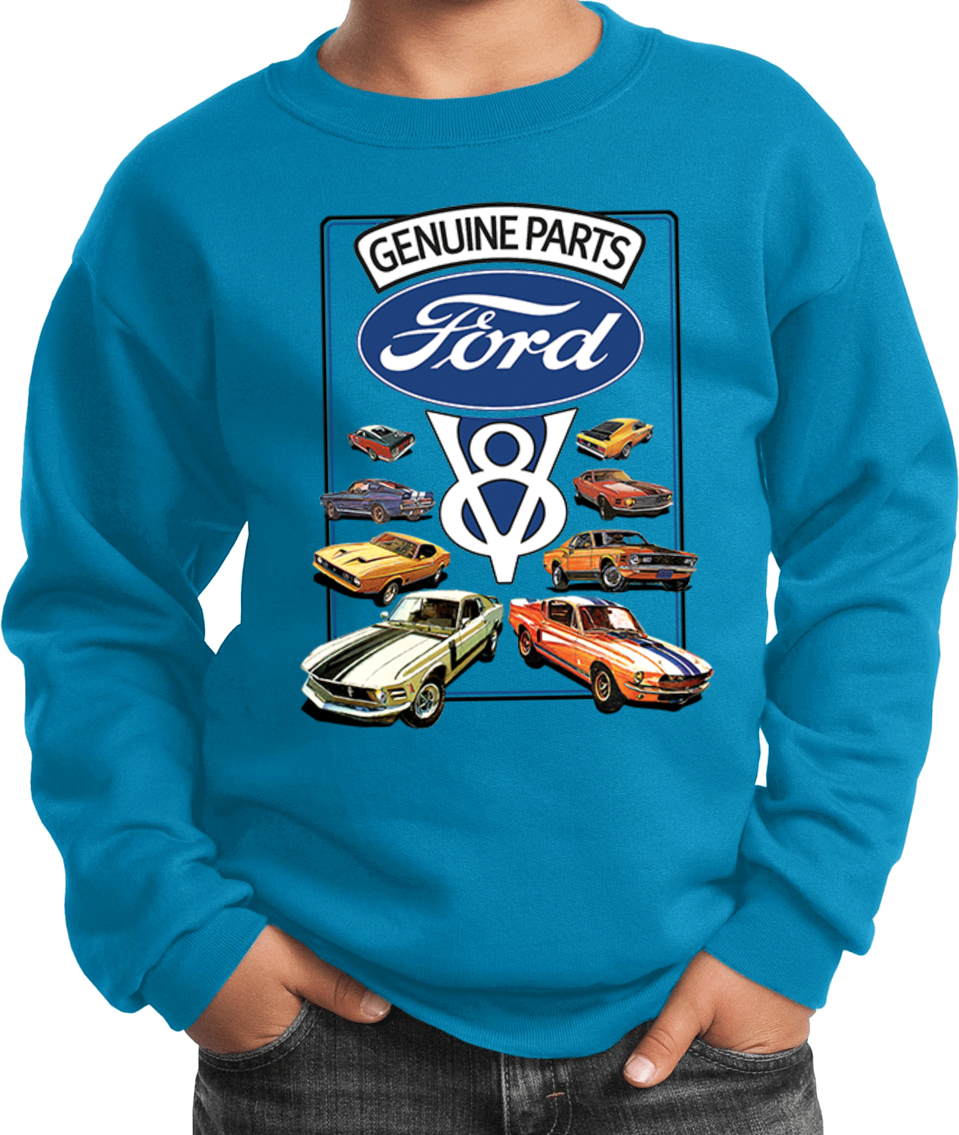 Kids Ford Mustang Sweatshirt V8 Collection - Picture 6 of 14