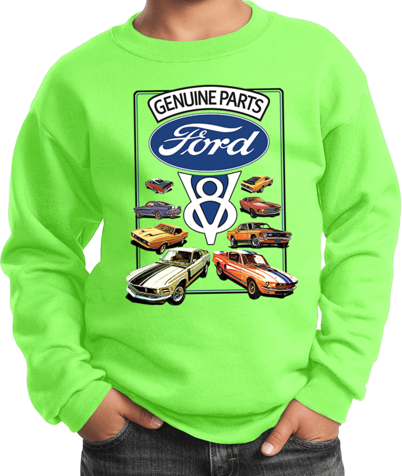 Kids Ford Mustang Sweatshirt V8 Collection - Picture 7 of 14