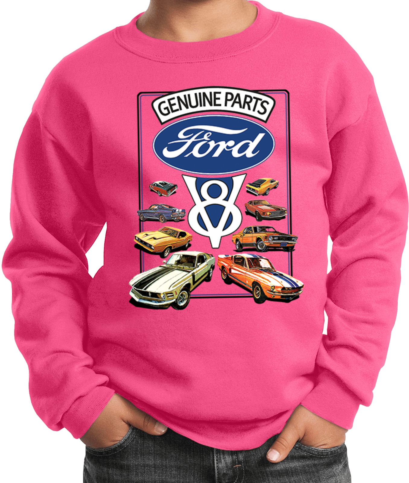 Kids Ford Mustang Sweatshirt V8 Collection - Picture 9 of 14