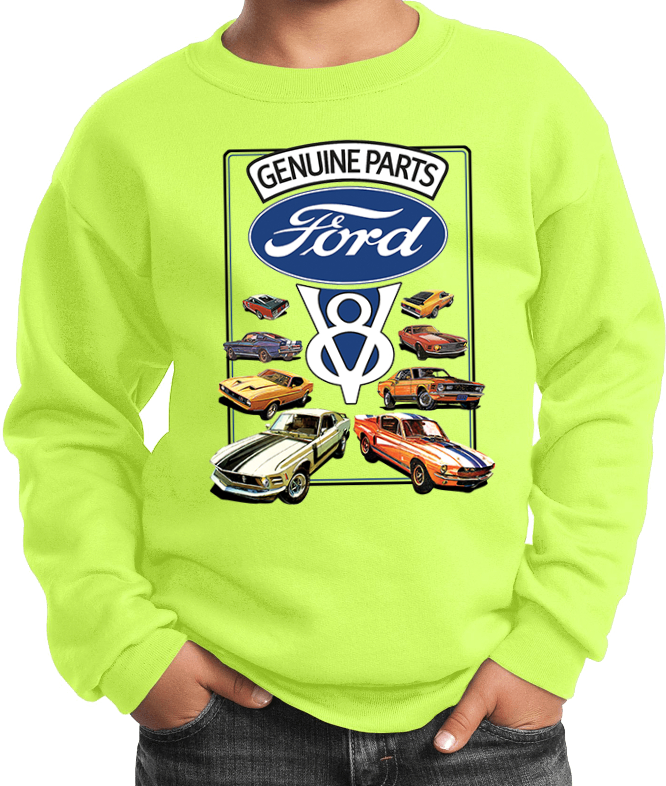 Kids Ford Mustang Sweatshirt V8 Collection - Picture 10 of 14