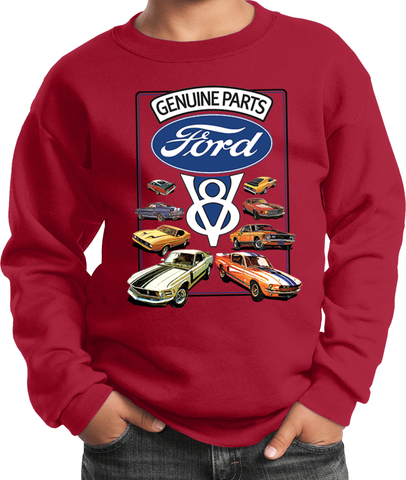 Kids Ford Mustang Sweatshirt V8 Collection - Picture 13 of 14