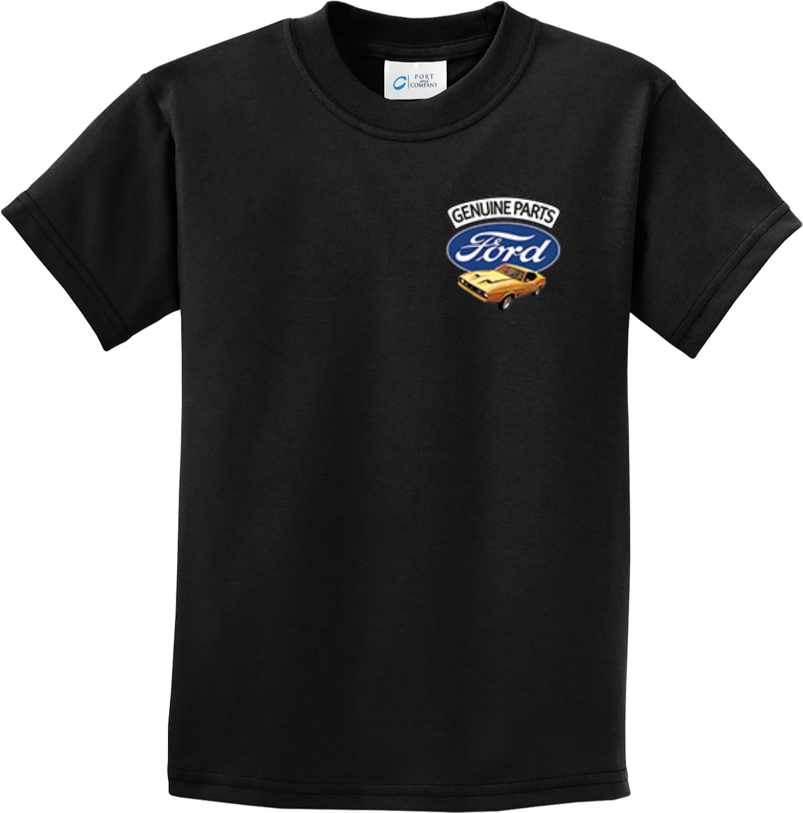 Kids Ford Mustang T-shirt Genuine Parts Pocket Print - Picture 5 of 23