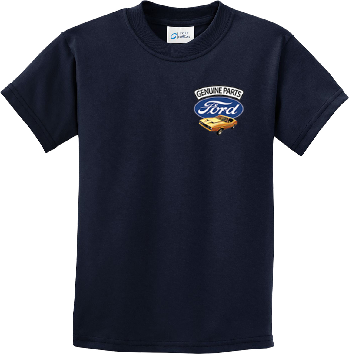 Kids Ford Mustang T-shirt Genuine Parts Pocket Print - Picture 13 of 23